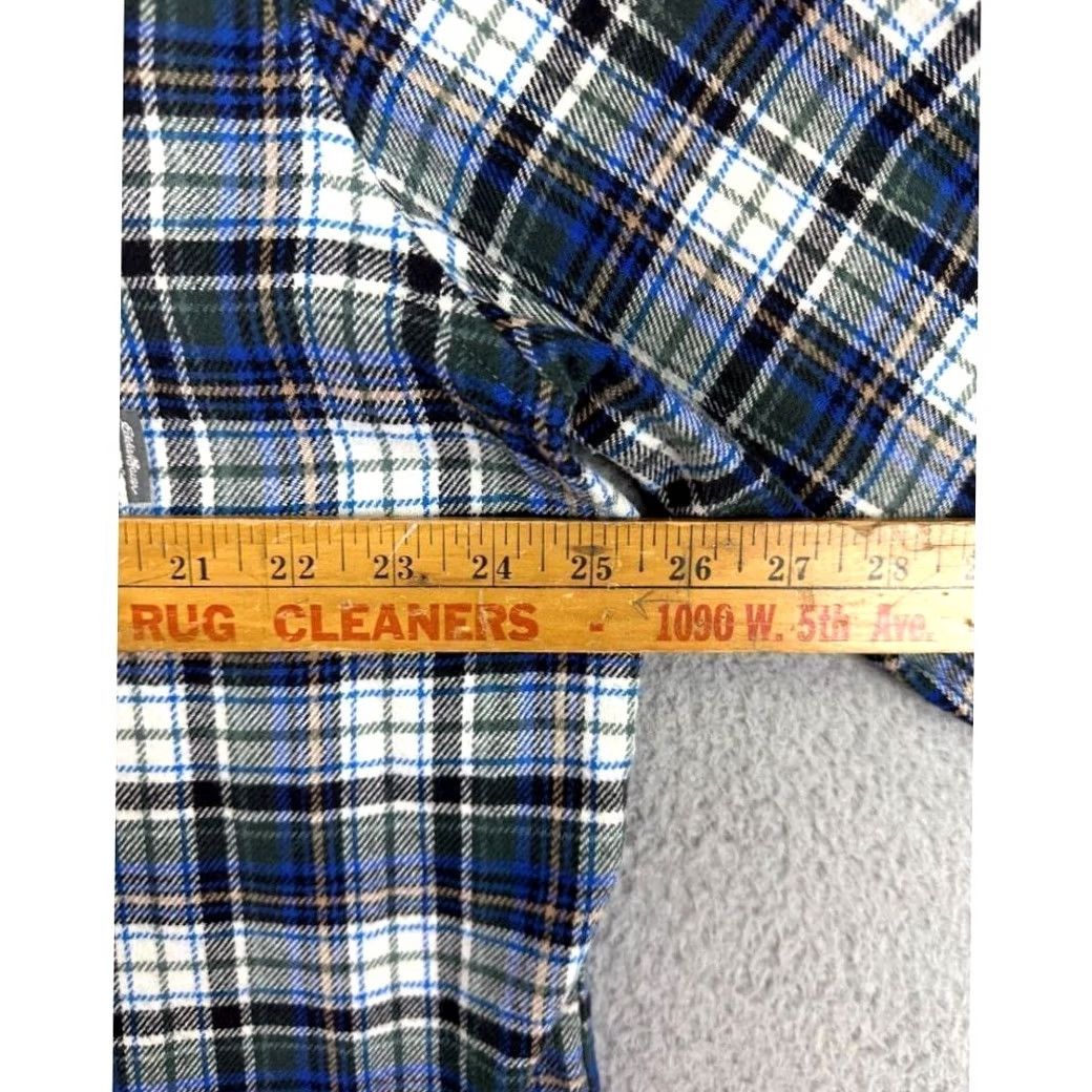 Eddie Bauer Eddie Bauer Flannel Shirt Mens 2XL Green Plaid Long Sleeve Button-Up Collar Spread Knit Cotton Spandex Easy Care Vintage: No Size US XXL / EU 58 / 5 - 6 Thumbnail
