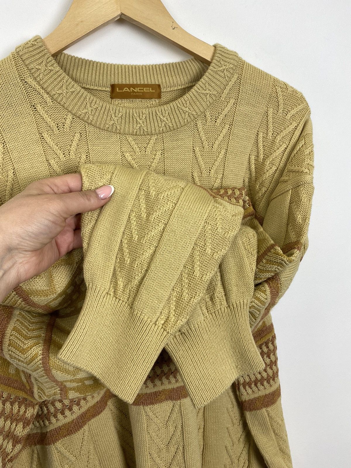 Lancel Vintage Lancel 3D Knit Sweater Abstract Pattern Men’s Size L Size US L / EU 52-54 / 3 - 7 Thumbnail