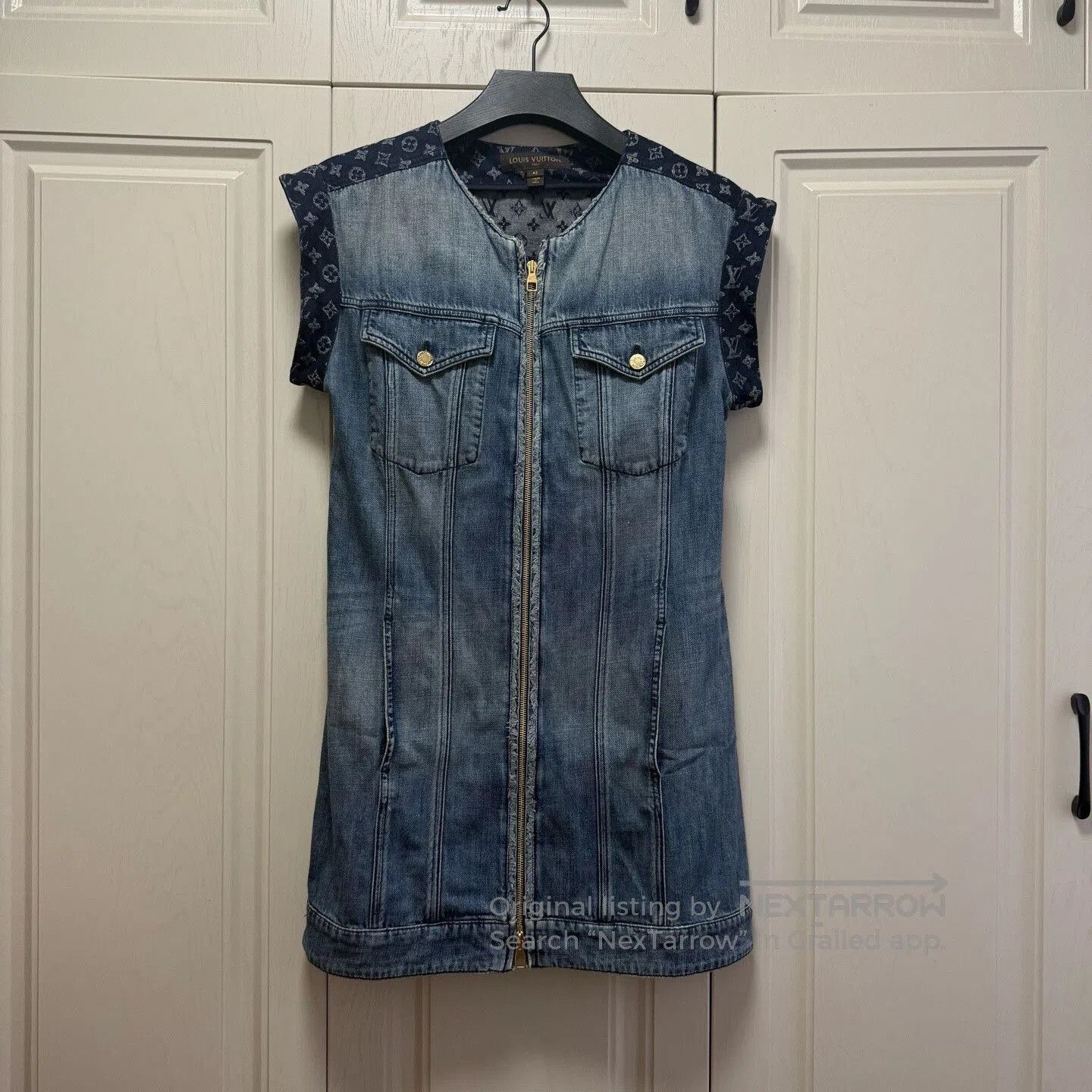 Louis Vuitton LV Denim Patchwork Dress. Size M / US 6-8 / IT 42-44 - 1 Thumbnail