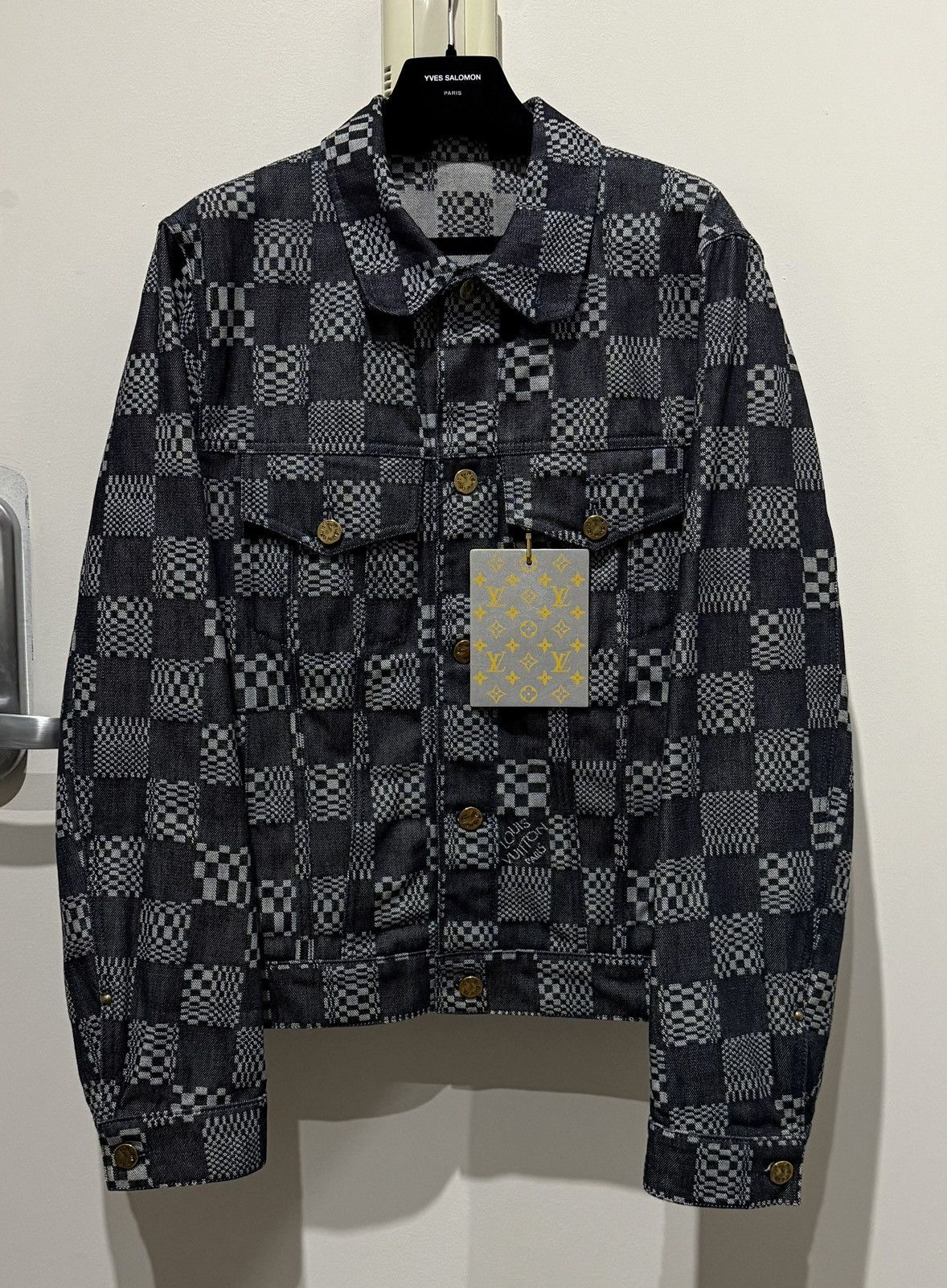 Louis Vuitton Louis Vuitton Virgil Abloh Distorted Damier Denim Jacket NEW Size US M / EU 48-50 / 2 - 3 Thumbnail