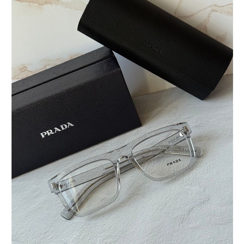 NEW Prada PR C03V Transparent Clear Unisex Eyeglasses Frames