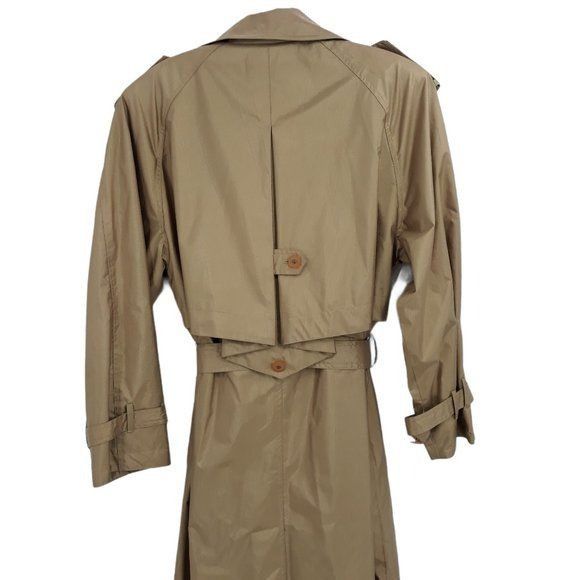 Vintage Vtg 80s Trench Coat Sz 12 Gold Longline Belted Waist Sailor Size XL / US 12-14 / IT 48-50 - 7 Thumbnail