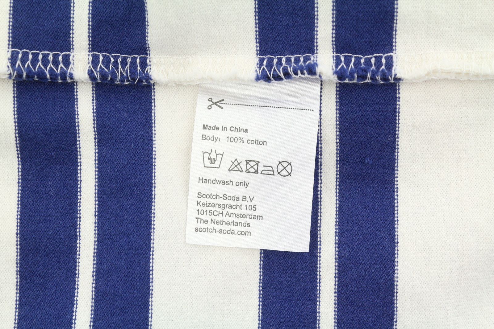 Scotch & Soda M White Striped Cotton LS T-Shirt 88576 Size US M / EU 48-50 / 2 - 7 Thumbnail