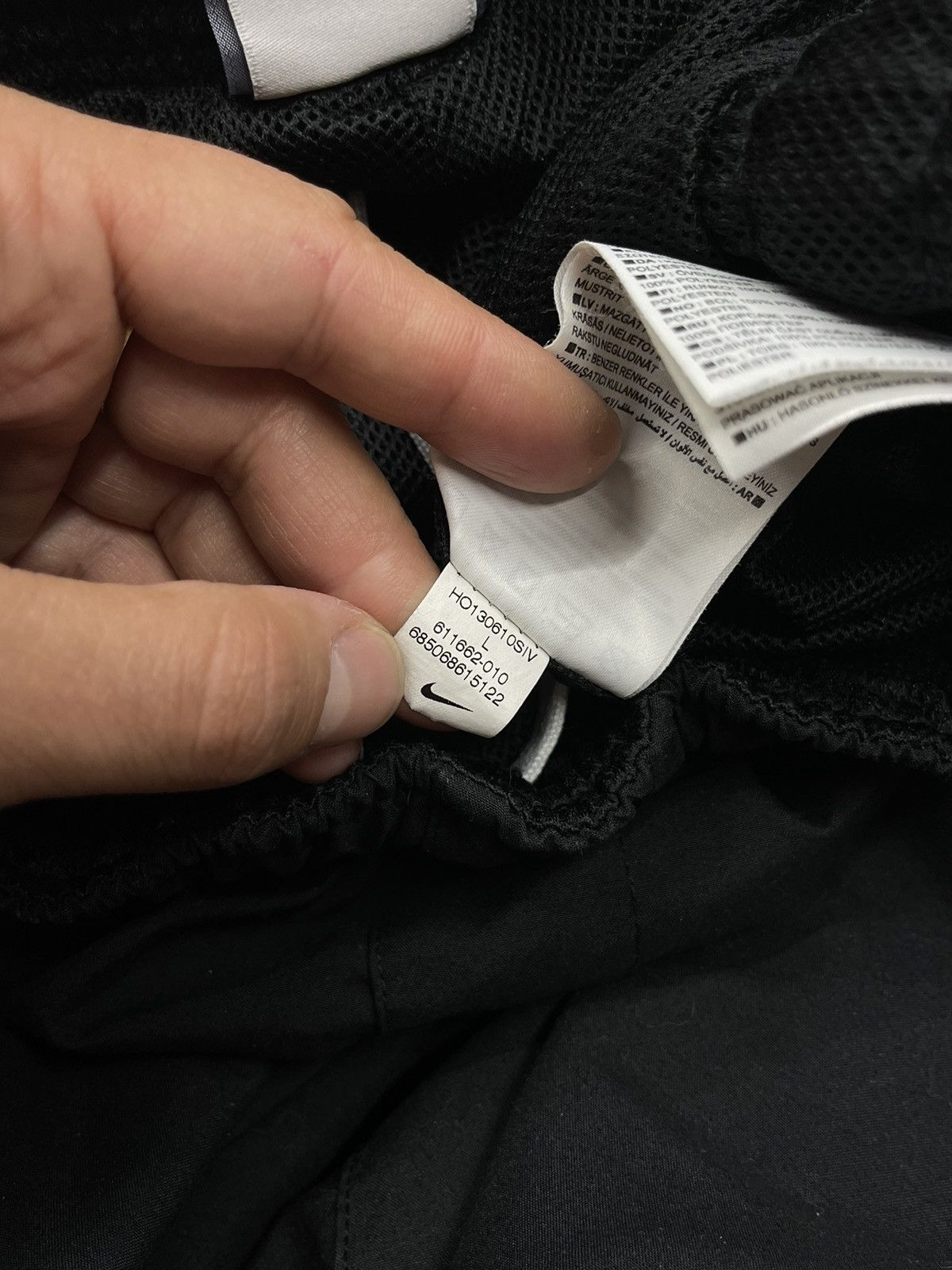Nike Vintage Nike Nylon Black Sweatpants Double Big Logo Swoosh Size US 34 / EU 50 - 11 Thumbnail