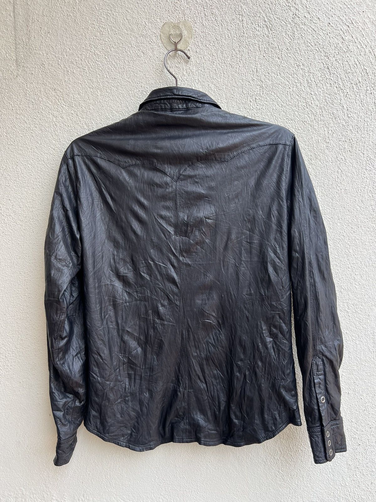 Leather Vintage Freedom Japan Black Cow Leather Western Shirt Size US M / EU 48-50 / 2 - 22 Thumbnail