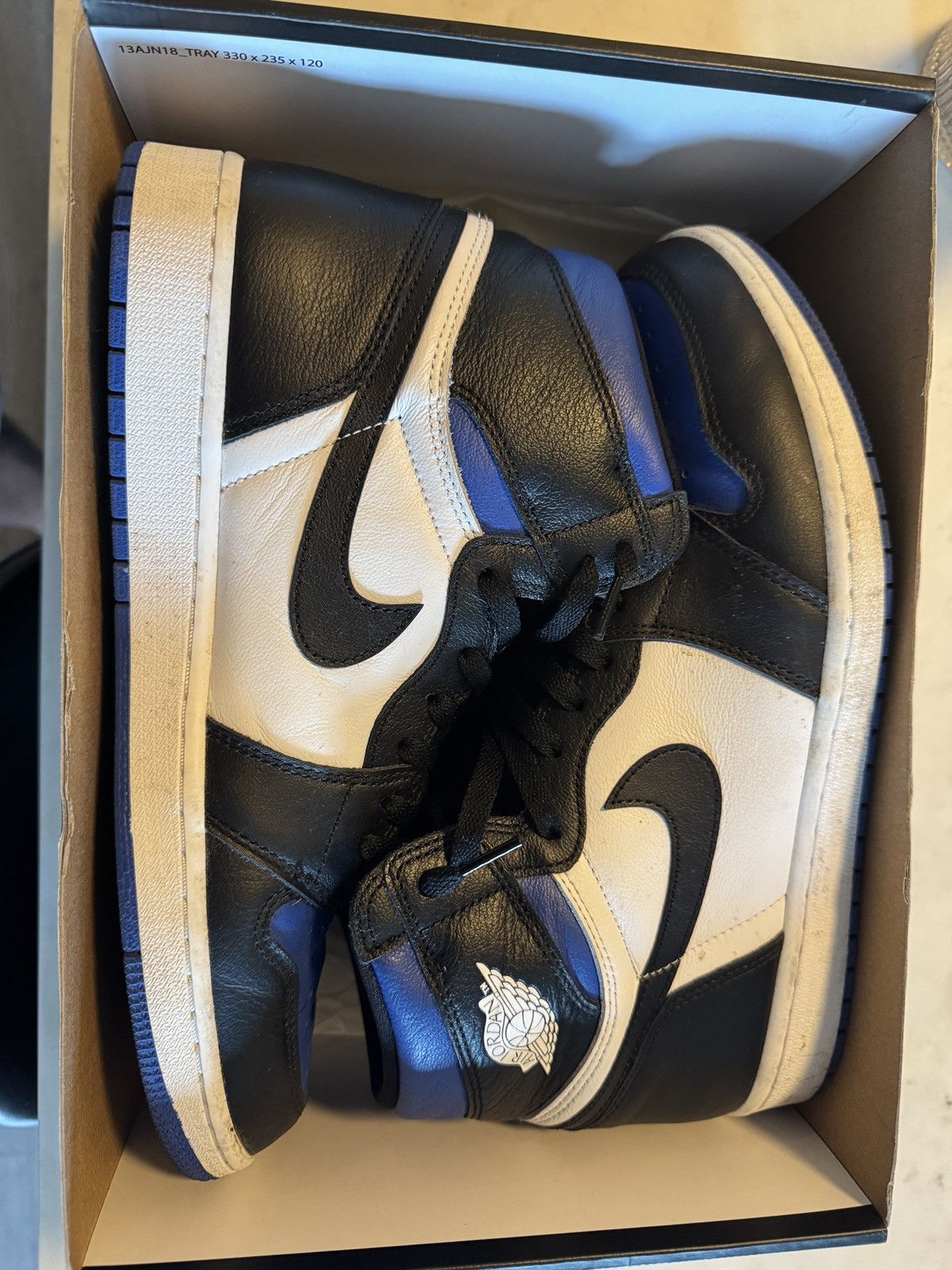 Jordan Brand Jordan 1 Retro High Royal Toe Size US 12 / EU 45 - 4 Thumbnail