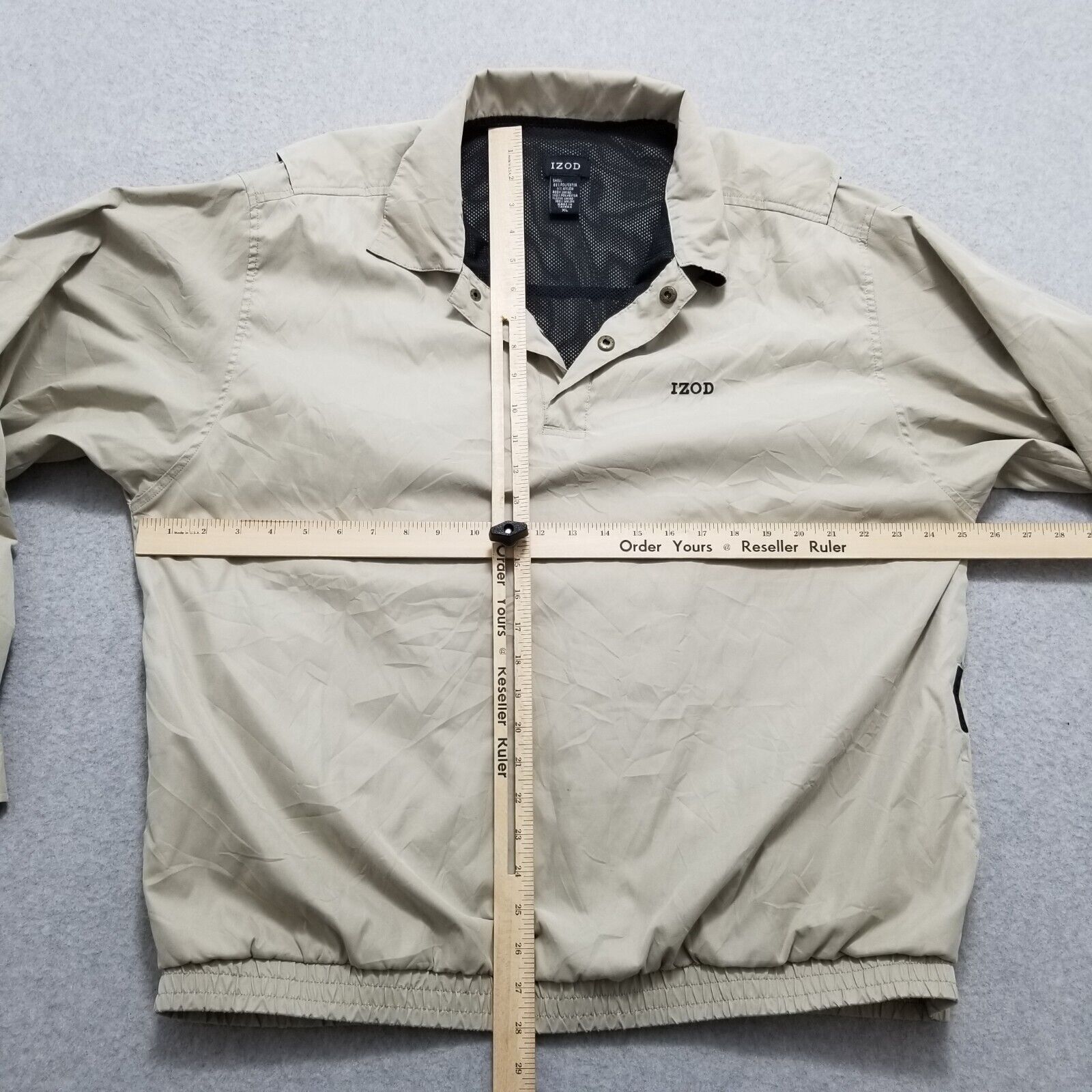 Izod Izod Jacket Mens XL Pockets Snap Windbreaker Lightweight Size US XL / EU 56 / 4 - 6 Thumbnail