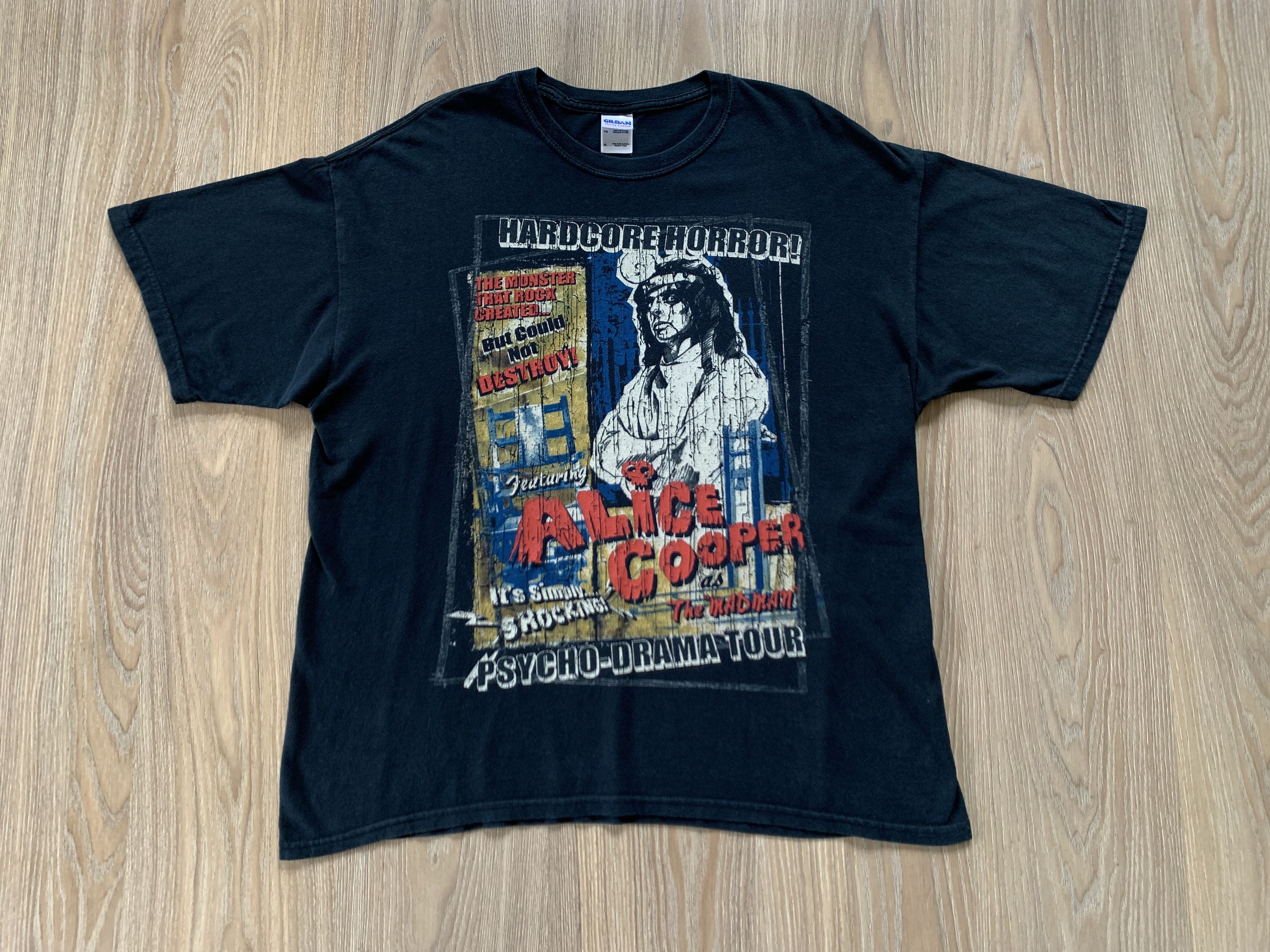 Band Tees Alice Cooper Psycho Drama Tour 2007 Cotton T Shirt Size US L / EU 52-54 / 3 - 2 Thumbnail