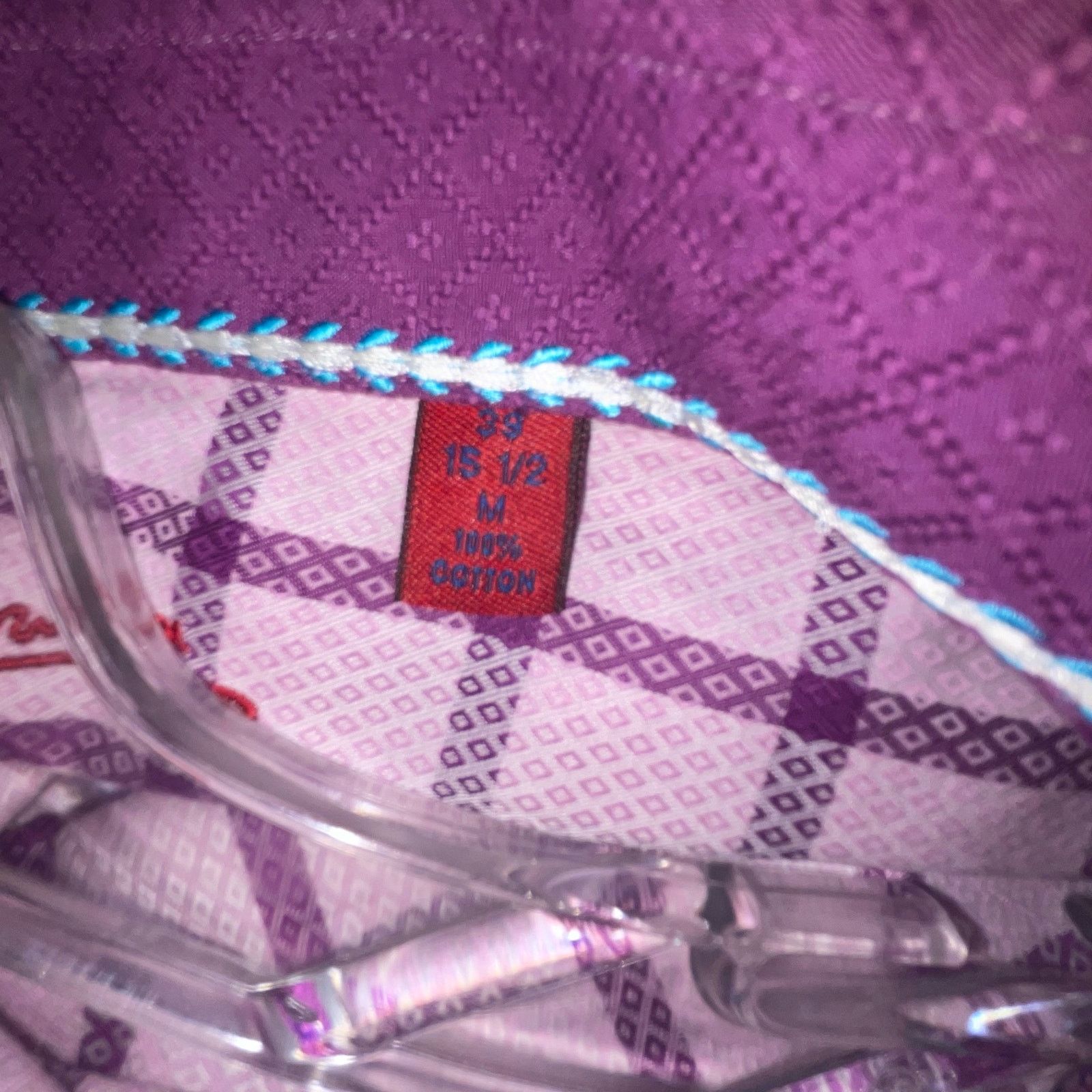 Robert Graham Robert Graham Button Down Flip Cuffs Sz Medium Purple Plaid Size US M / EU 48-50 / 2 - 8 Thumbnail