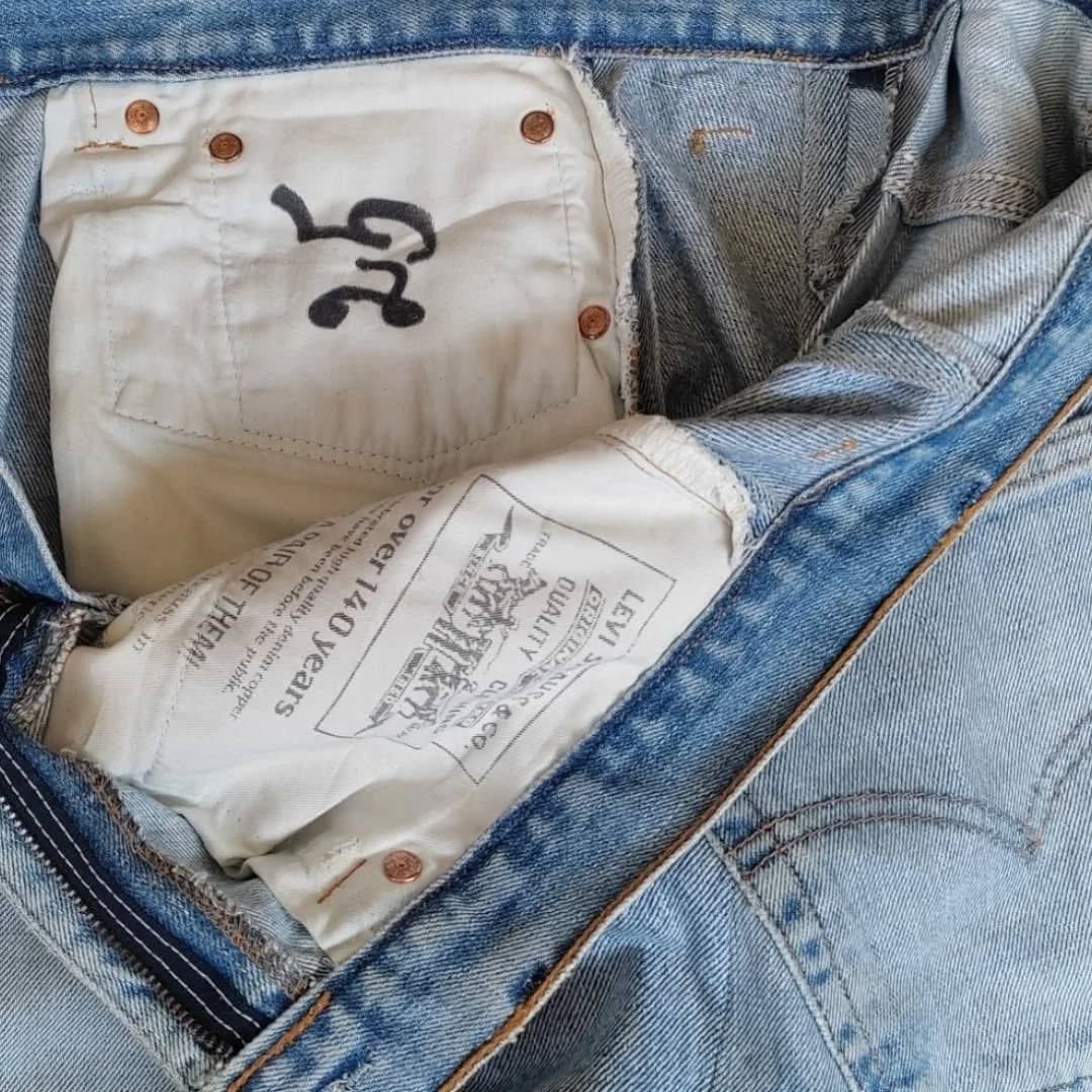 Vintage SEEALL RECONstructed super BaGgy slacks denim Size US 30 / EU 46 - 7 Thumbnail