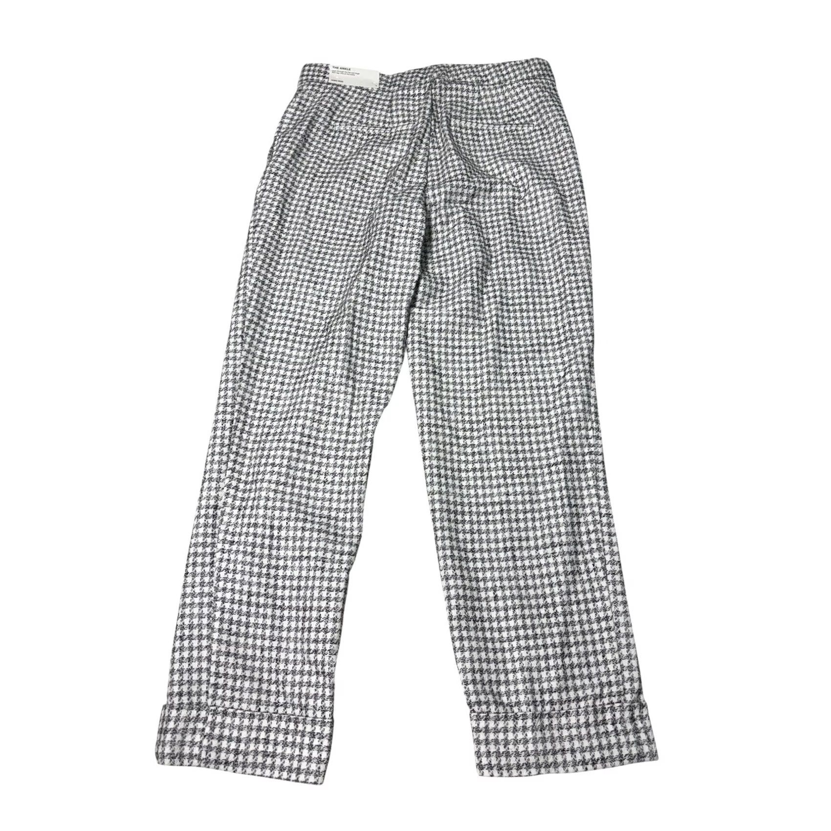 Ann Taylor NWT Ann Taylor Houndstooth High Rise Ankle Pants Black Slim Leg Womens 4 W31 L27 Size 27" / US 4 / IT 40 - 7 Thumbnail