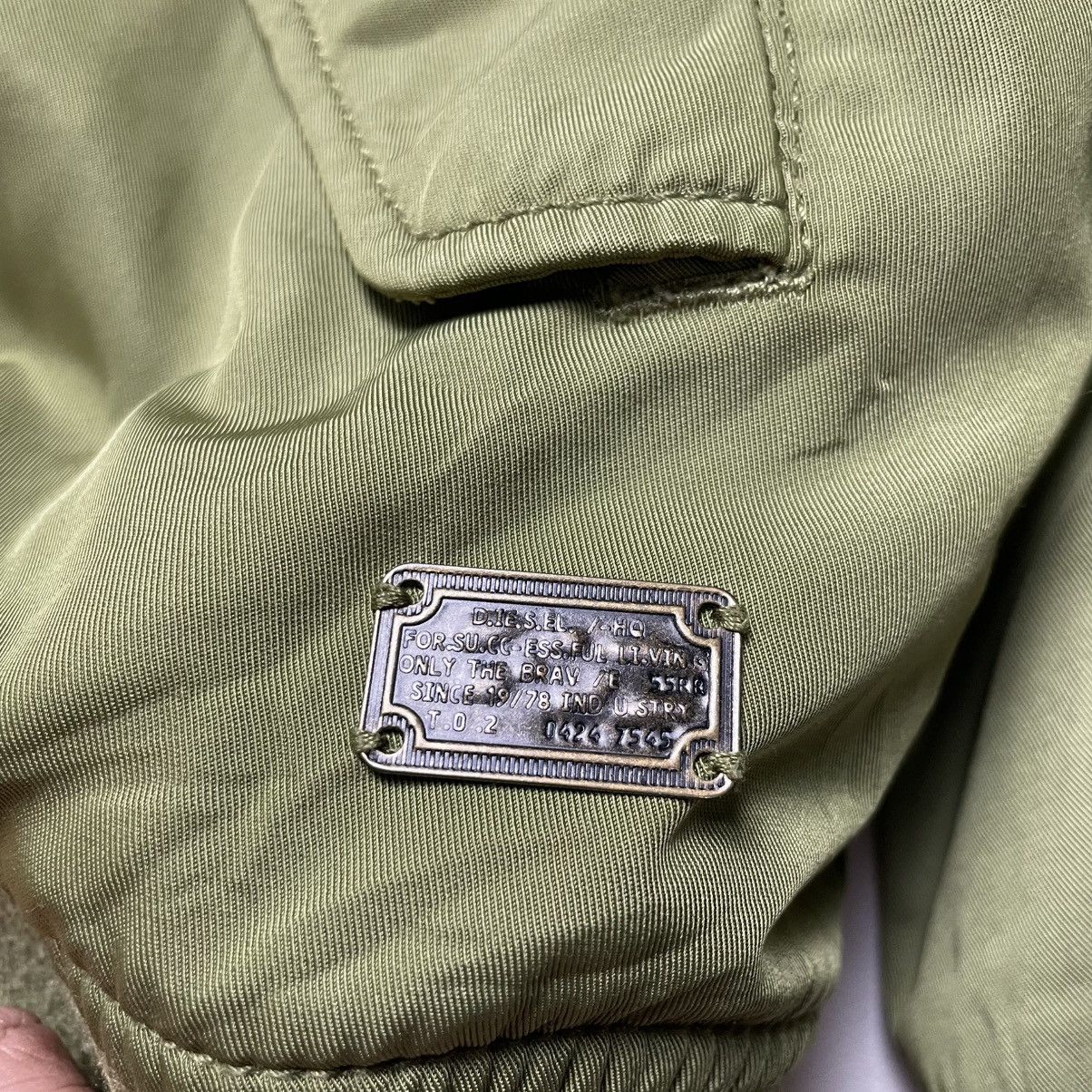 Diesel × Vintage Diesel Co Bomber Jacket Military Green Military Fashion Sz L Size US L / EU 52-54 / 3 - 13 Thumbnail