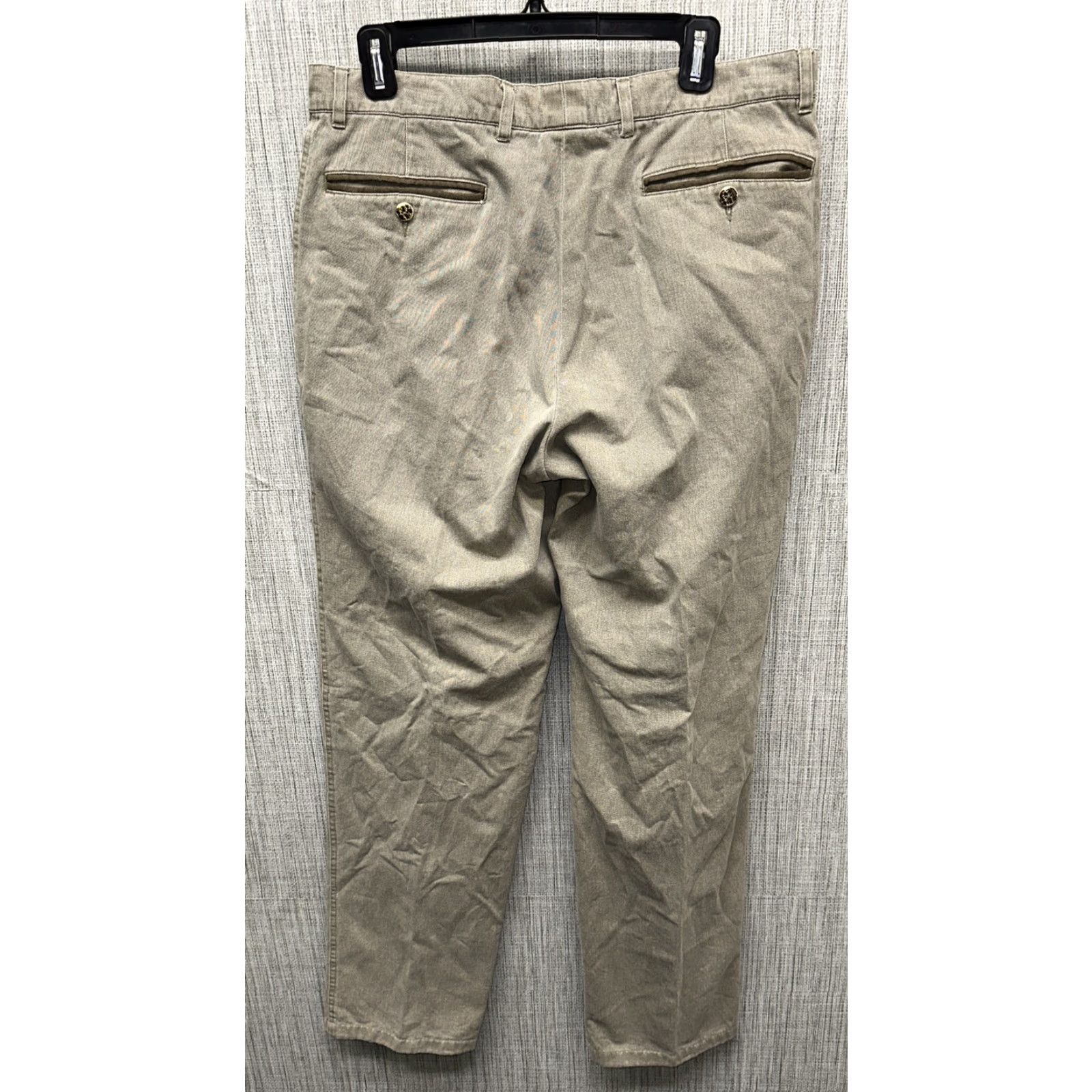 Vintage Alphorn Mens Gray Cotton Zip Fly Casual Pants Size 34 X 33 Pants Regular Men Gray 34 Inseam 33 X 34 Short? Size US 34 / EU 50 - 4 Thumbnail