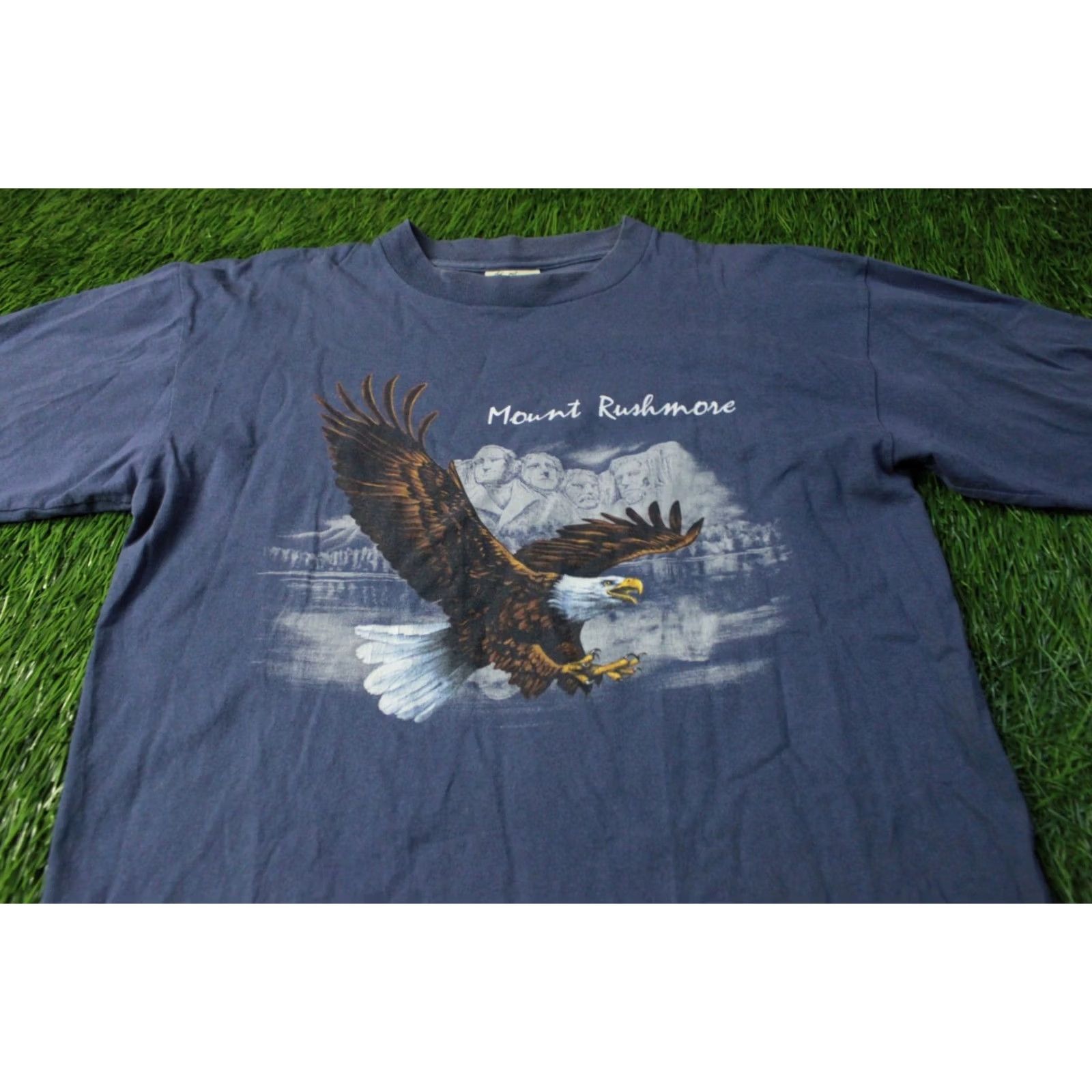 Pop Trading Company MOUNT RUSHMORE 90'S VINTAGE SHIRT MEN L Navy Blue 100% Cotton Trading Company Size L Decade 90's Jersey Style Basic Tee Print Mount Rushmore Size US L / EU 52-54 / 3 - 2 Thumbnail