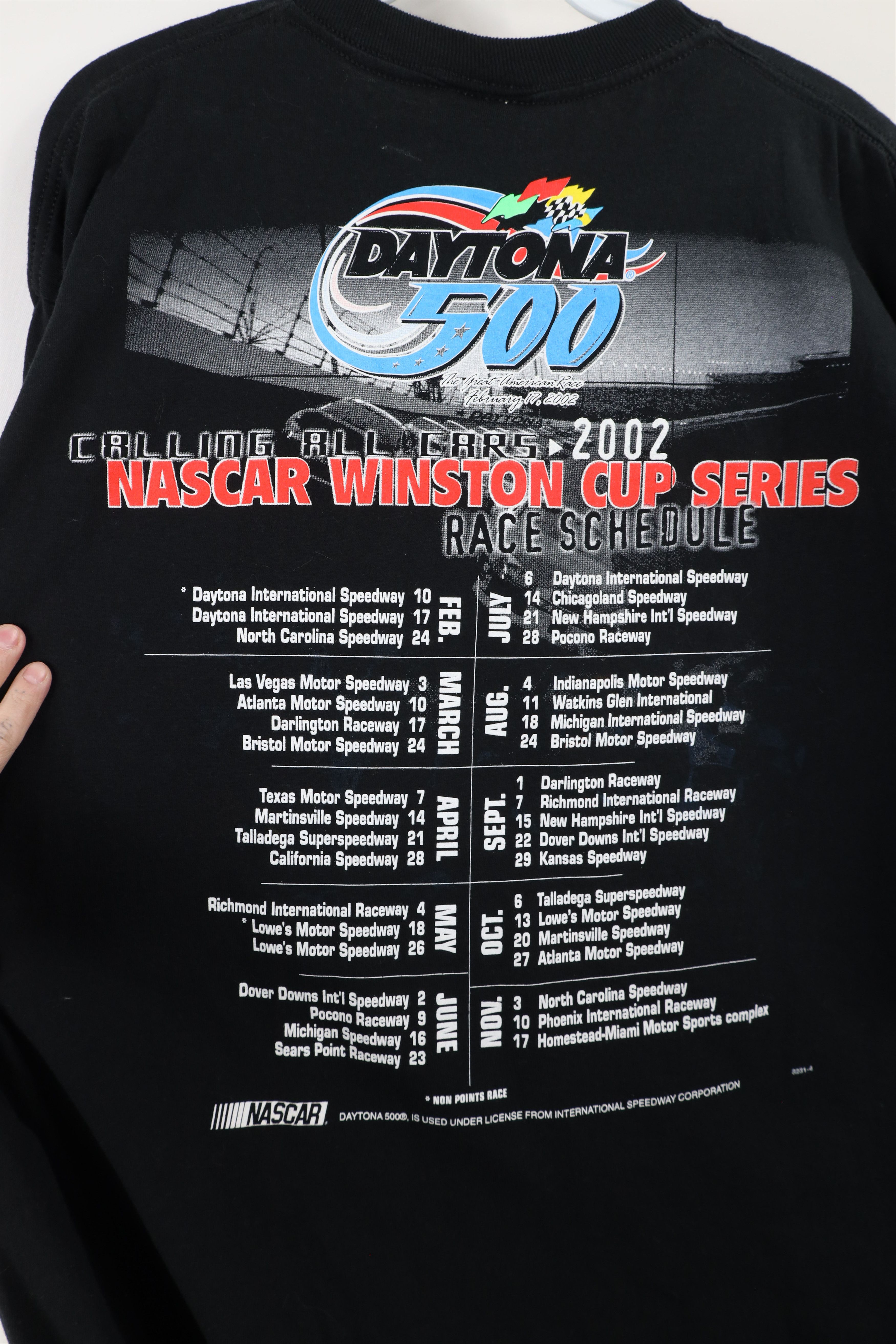 Vintage Vintage Y2K 2002 NASACAR Print Daytona 500 T-Shirt Black Size US L / EU 52-54 / 3 - 11 Thumbnail