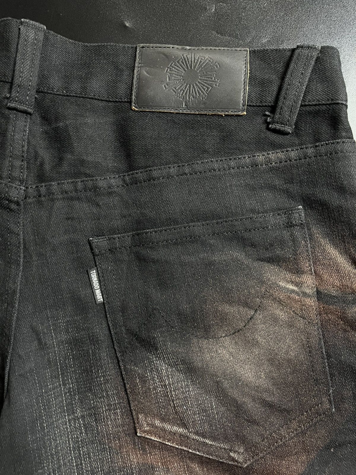 Le Grande Bleu (L.G.B.) 🖤 BINDING OFFER 🖤 tornado mart mudmax flare jeans Size US 31 - 8 Thumbnail