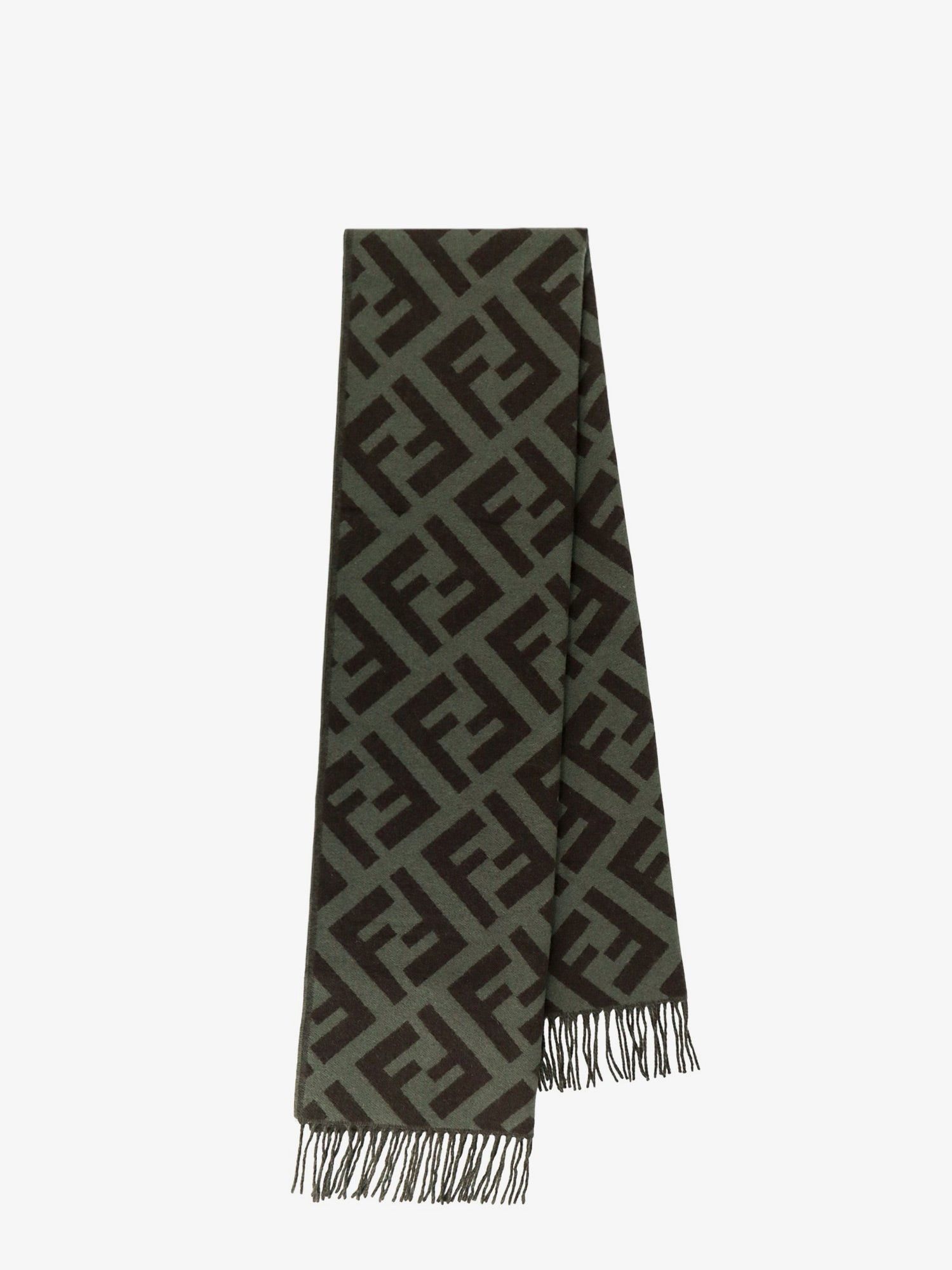 Fendi o1s1wg111224 Size: OS / FF Scarf in Brown & Green Size ONE SIZE - 1 Thumbnail