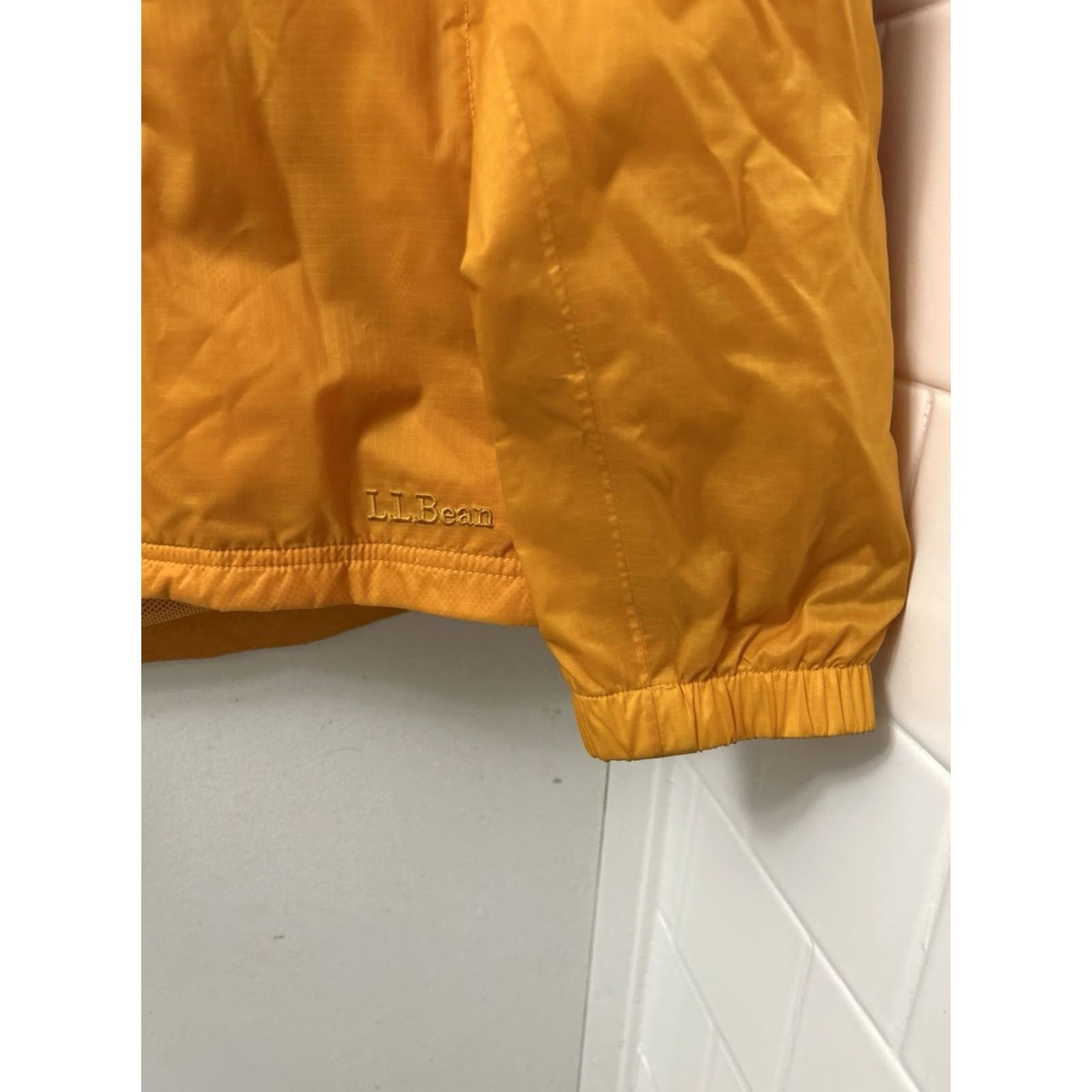 Vintage LL Bean Rain Jacket Womens M Orange Full Zip Hooded Trail Windbreaker Size M / US 6-8 / IT 42-44 - 5 Thumbnail