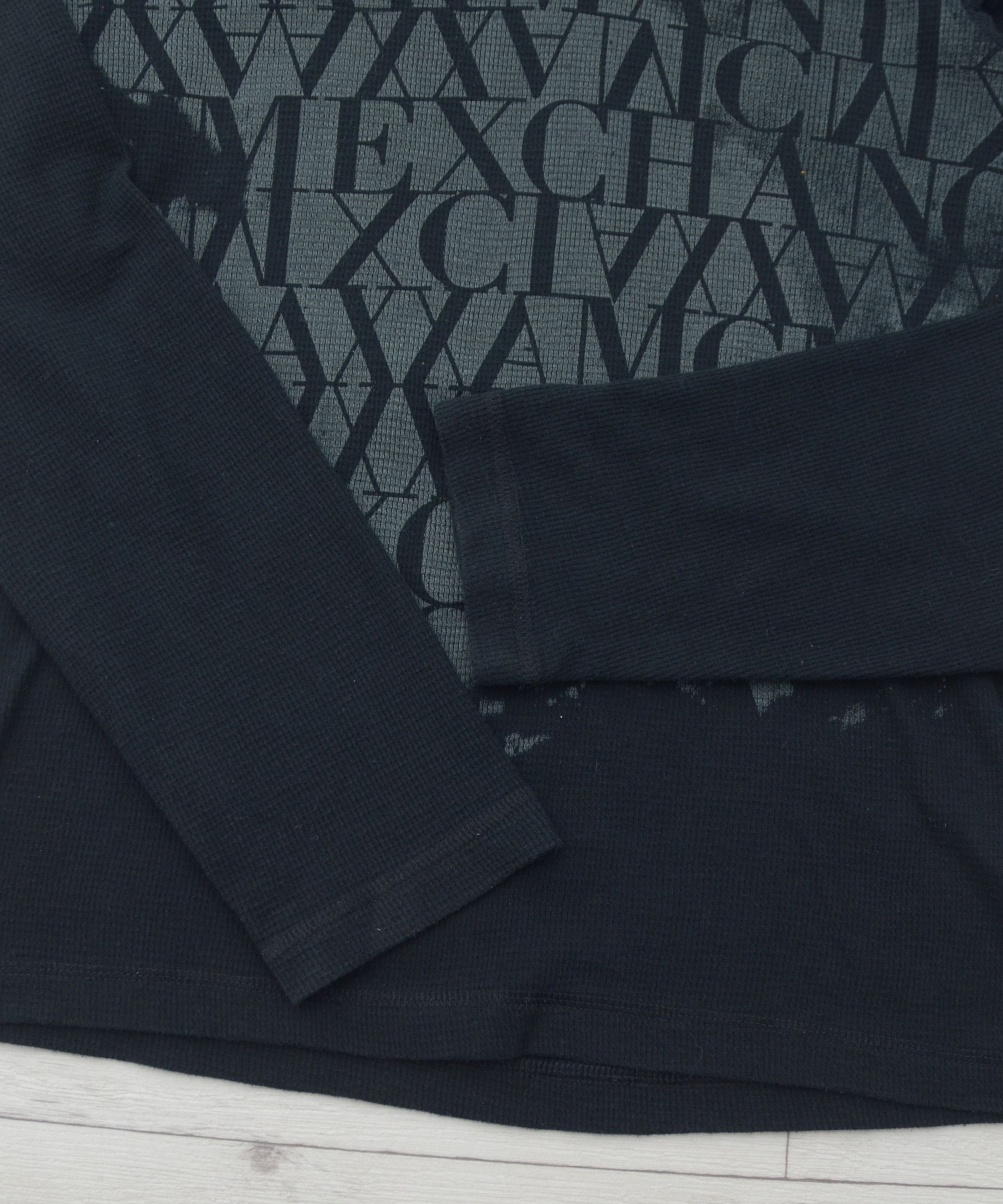 Armani Exchange × Vintage Vintage Armani Exchange A|X Black Long Sleeve Y2K Printed Size US S / EU 44-46 / 1 - 6 Thumbnail