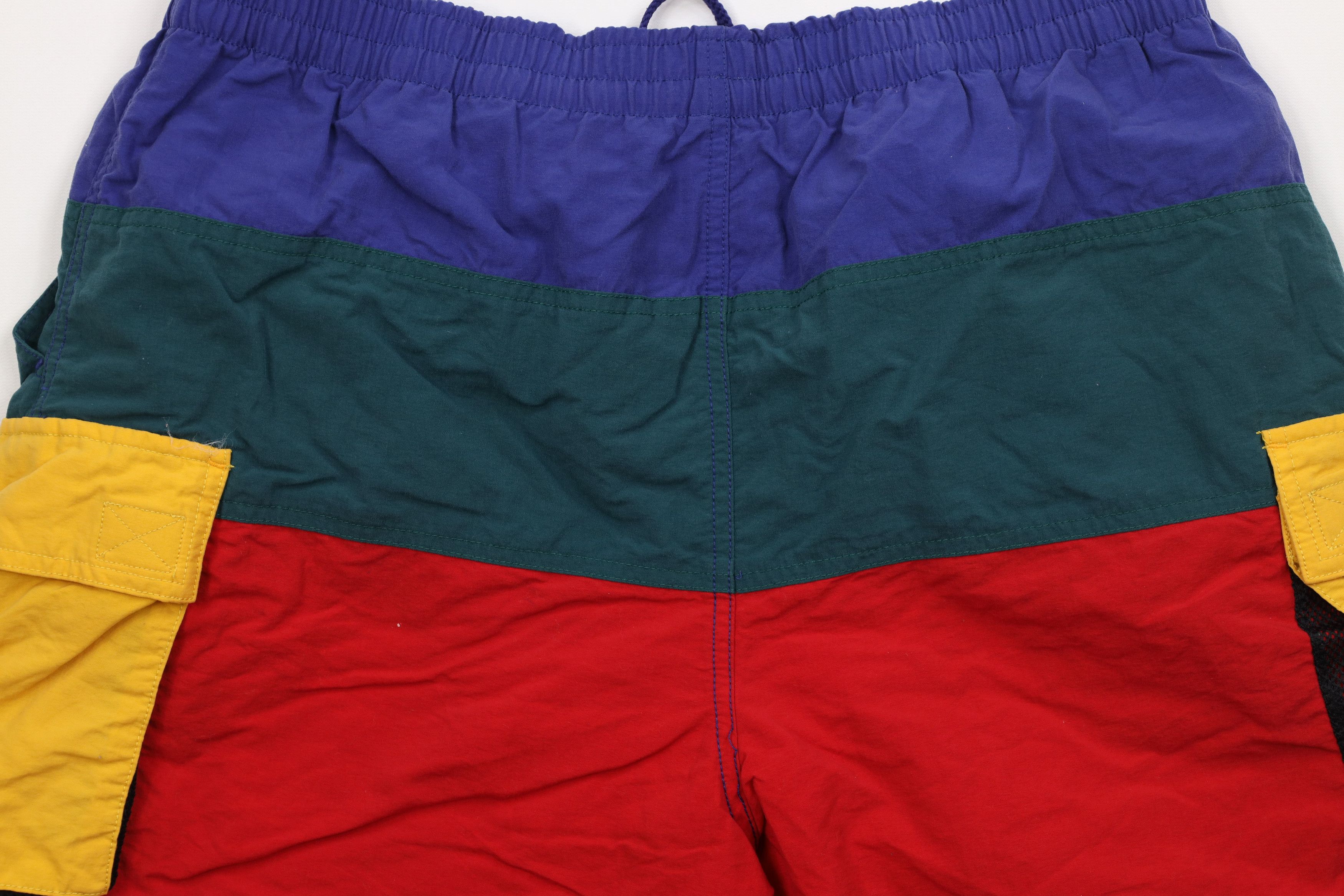 L.L. Bean × Vintage Vintage 90s LL Bean Out Rainbow Striped Lined Cargo Shorts Size US 34 / EU 50 - 10 Thumbnail