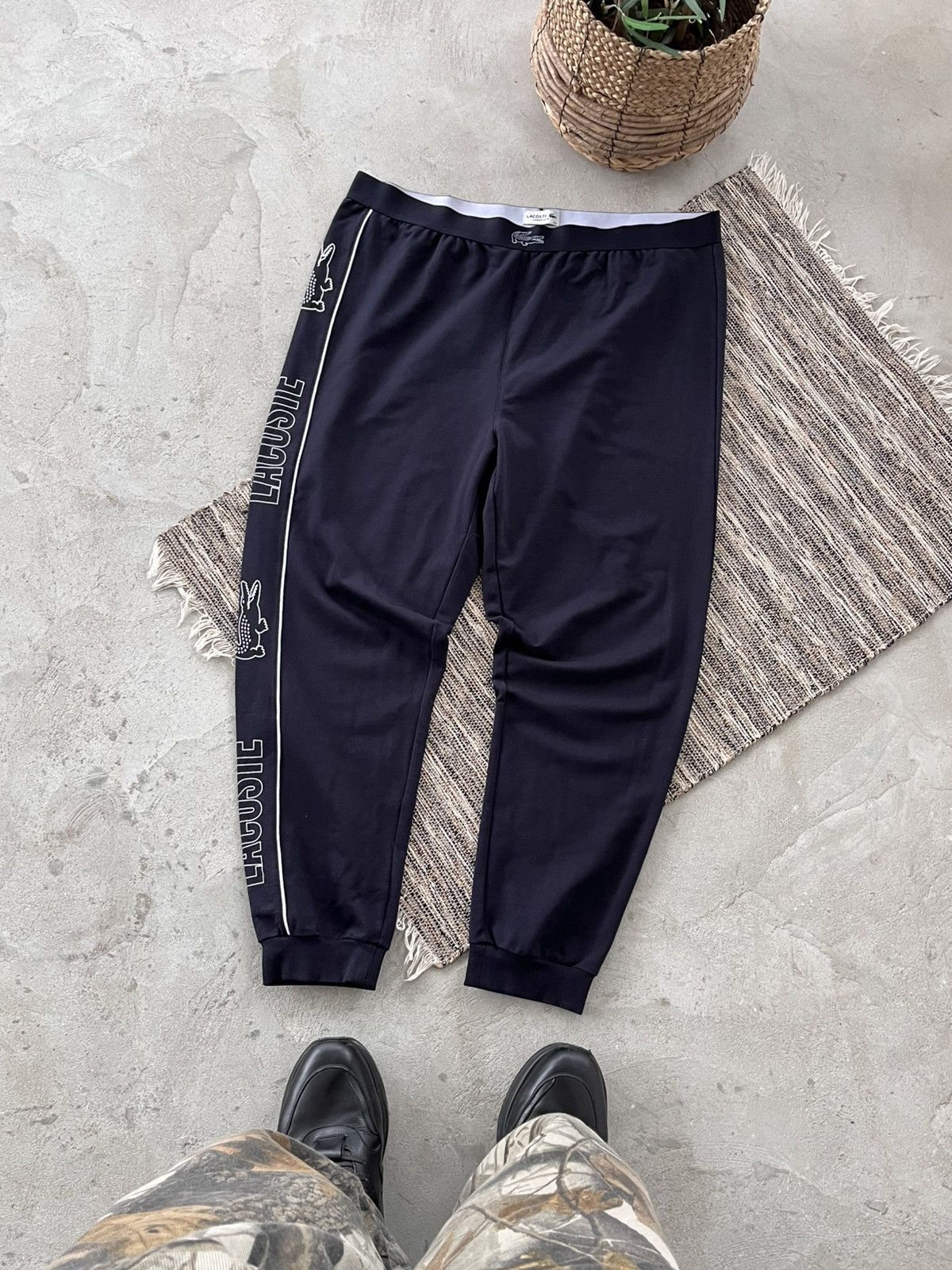 Lacoste Rare Lacoste Navy Pyjama bottoms Y2K Avantgarde Sweatpants Size US 38 / EU 54 - 1 Thumbnail