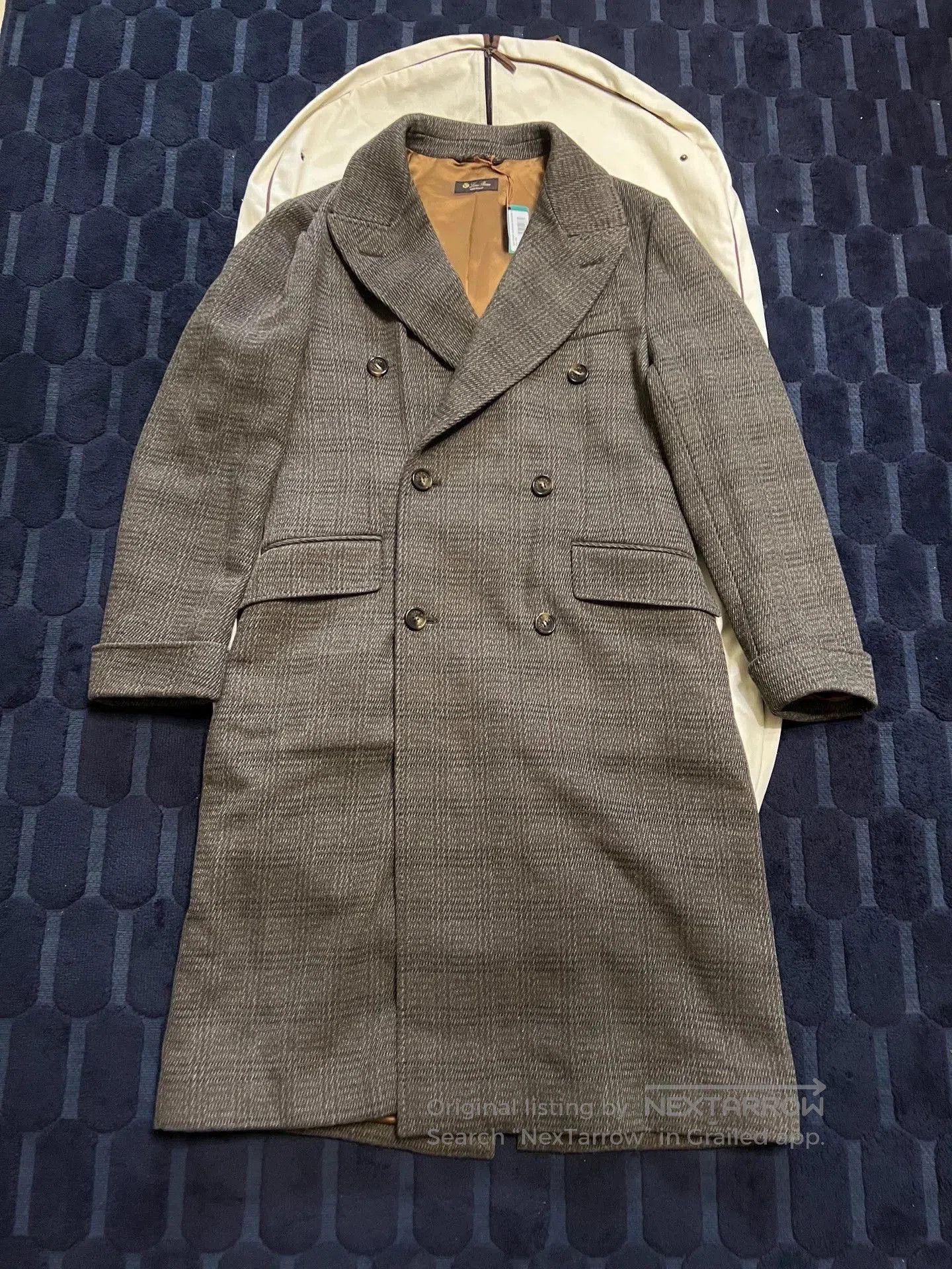 Loro Piana Multi Plaid Double-Breasted Long Coat - Size S. Size US S / EU 44-46 / 1 - 1 Thumbnail