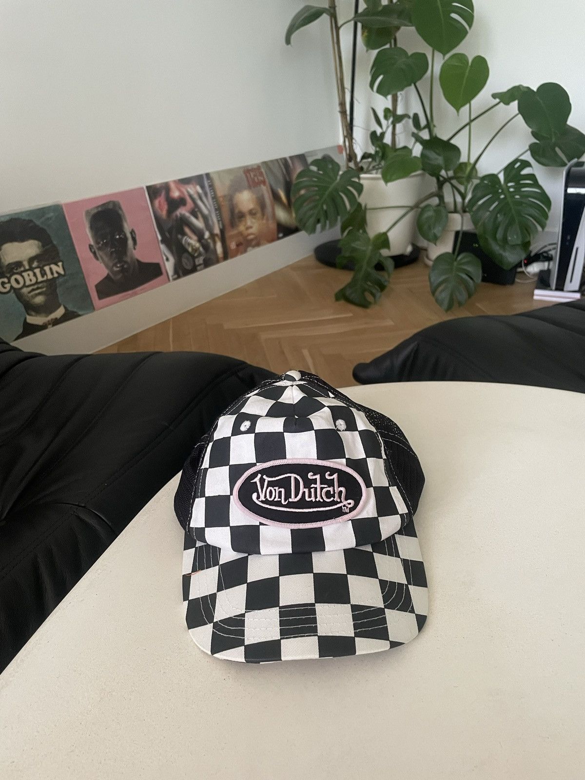 Von Dutch Von Dutch Y2k Trucker Hat Hype Rare Checkerboard Racing Size ONE SIZE - 1 Thumbnail