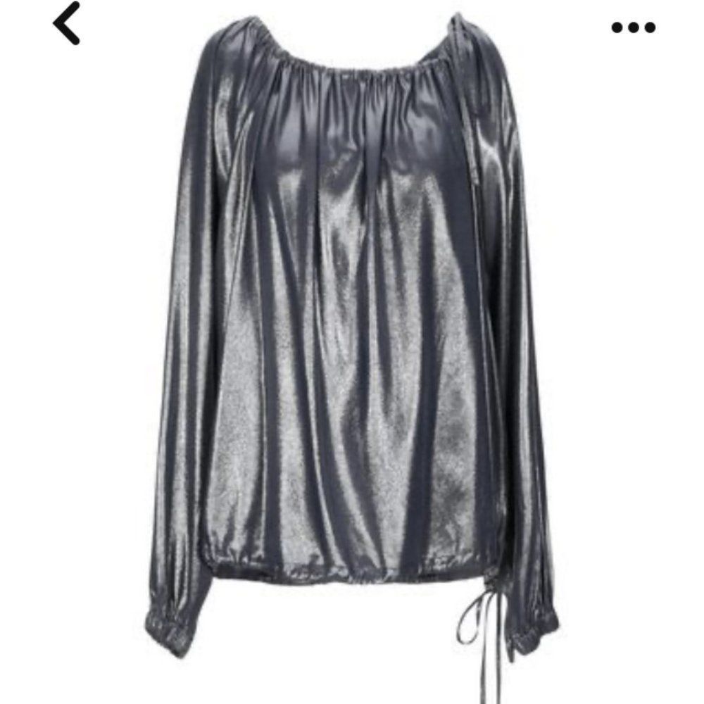 Cedric Charlier Cedric Charlier Blouse Size 8 Lead Metallic Size M / US 6-8 / IT 42-44 - 13 Thumbnail