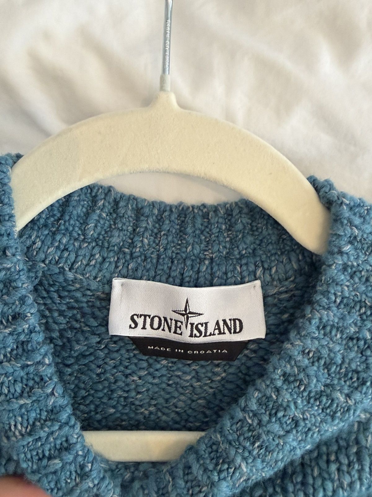 Stone Island Fancy yarn mouline wool sweater with raglan sleeves Size US M / EU 48-50 / 2 - 4 Thumbnail
