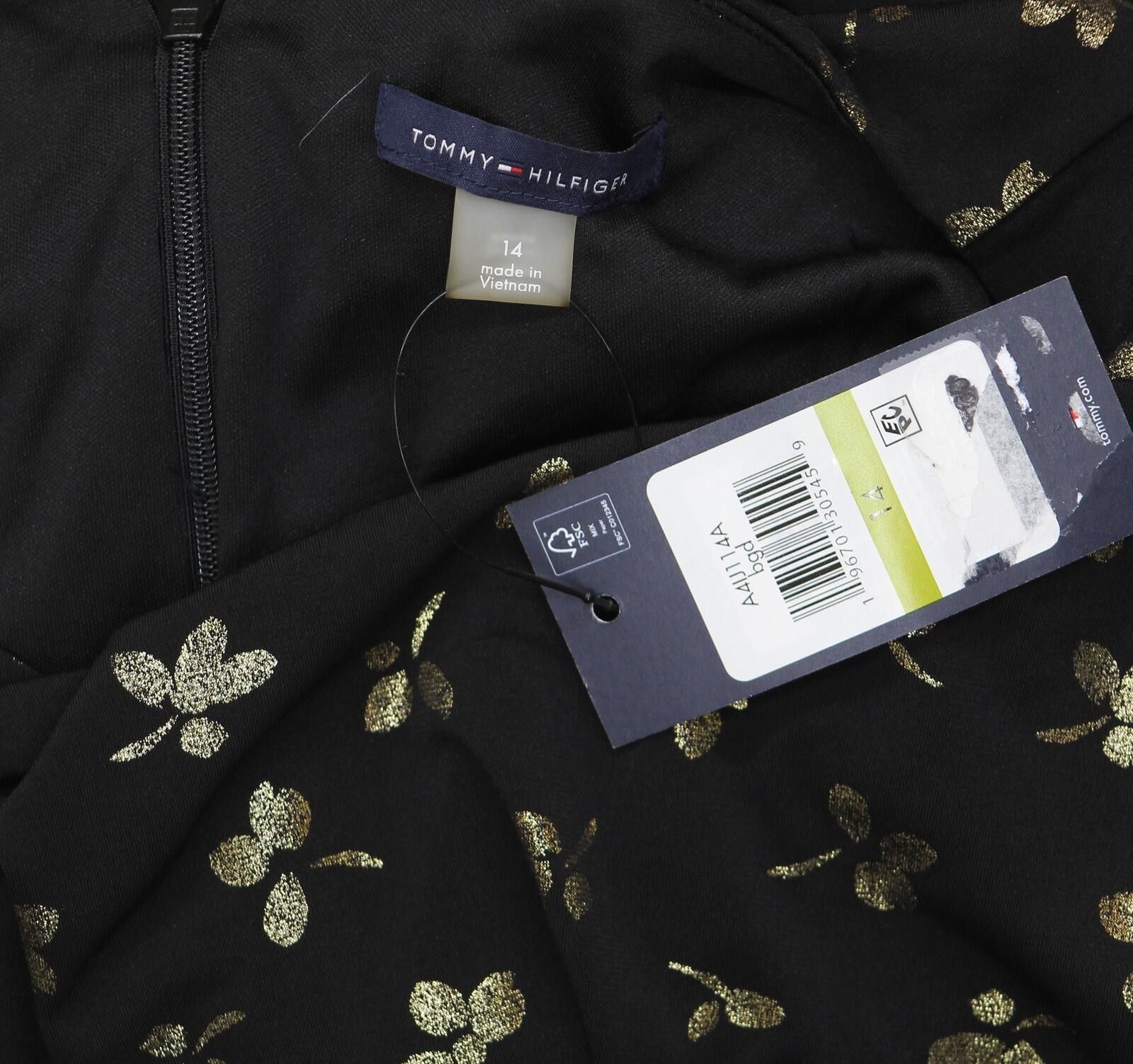 Tommy Hilfiger Nwt Tommy Hilfiger Tie Ruched-waist Dress Black / Gold 14 Size XL / US 12-14 / IT 48-50 - 3 Thumbnail
