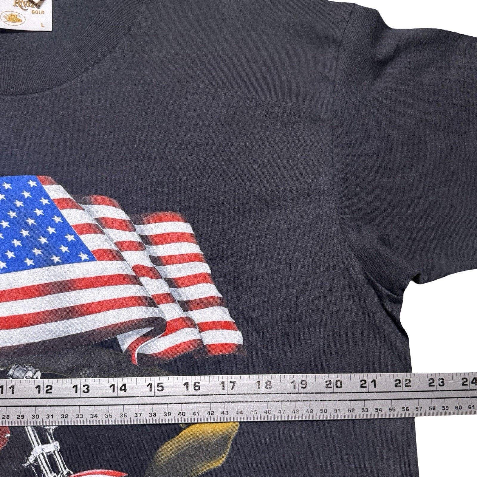 Vintage Vintage 90s Made In America Biker Graphic T Shirt Mens L Size US L / EU 52-54 / 3 - 4 Thumbnail