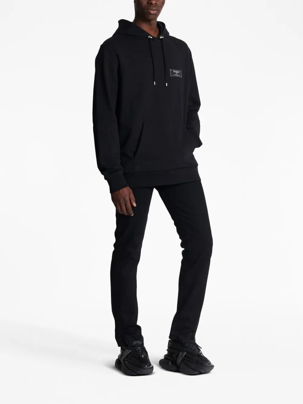Balmain o1y0426 Logo Hoodie in Black Size US L / EU 52-54 / 3 - 3 Thumbnail