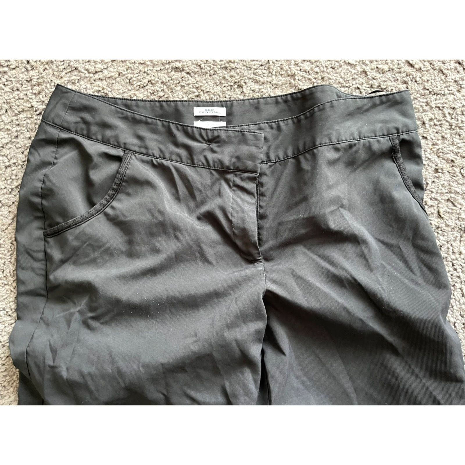 Izod IZOD Womens Black Capri Pants Capri Length Casual Pants 12 Size 34" / US 12 / IT 48 - 4 Thumbnail