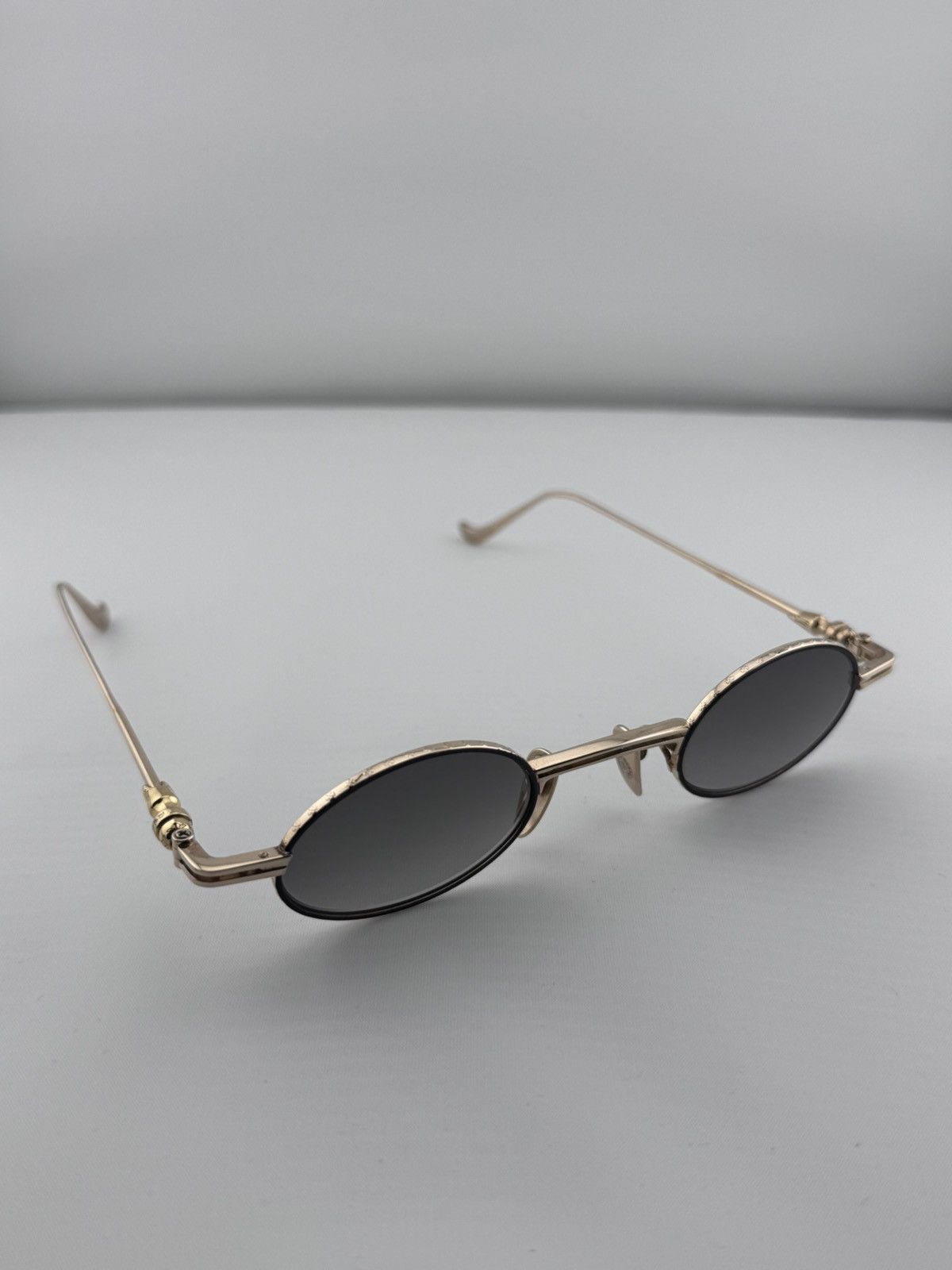 Chrome Hearts ‘Lux’ Gold Plated Small Oval Sunglasses
