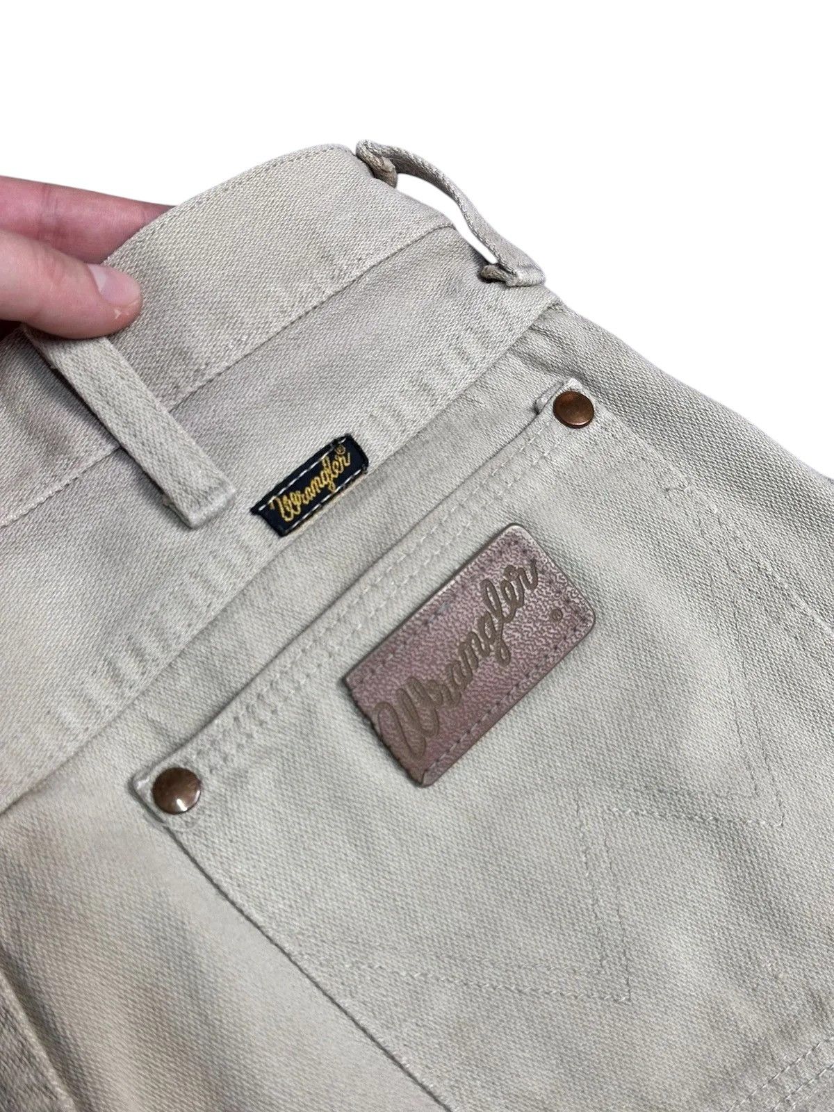 Wrangler Wrangler 80s Beige Denim Pants USA Vintage Straight 32 Size US 32 / EU 48 - 12 Thumbnail