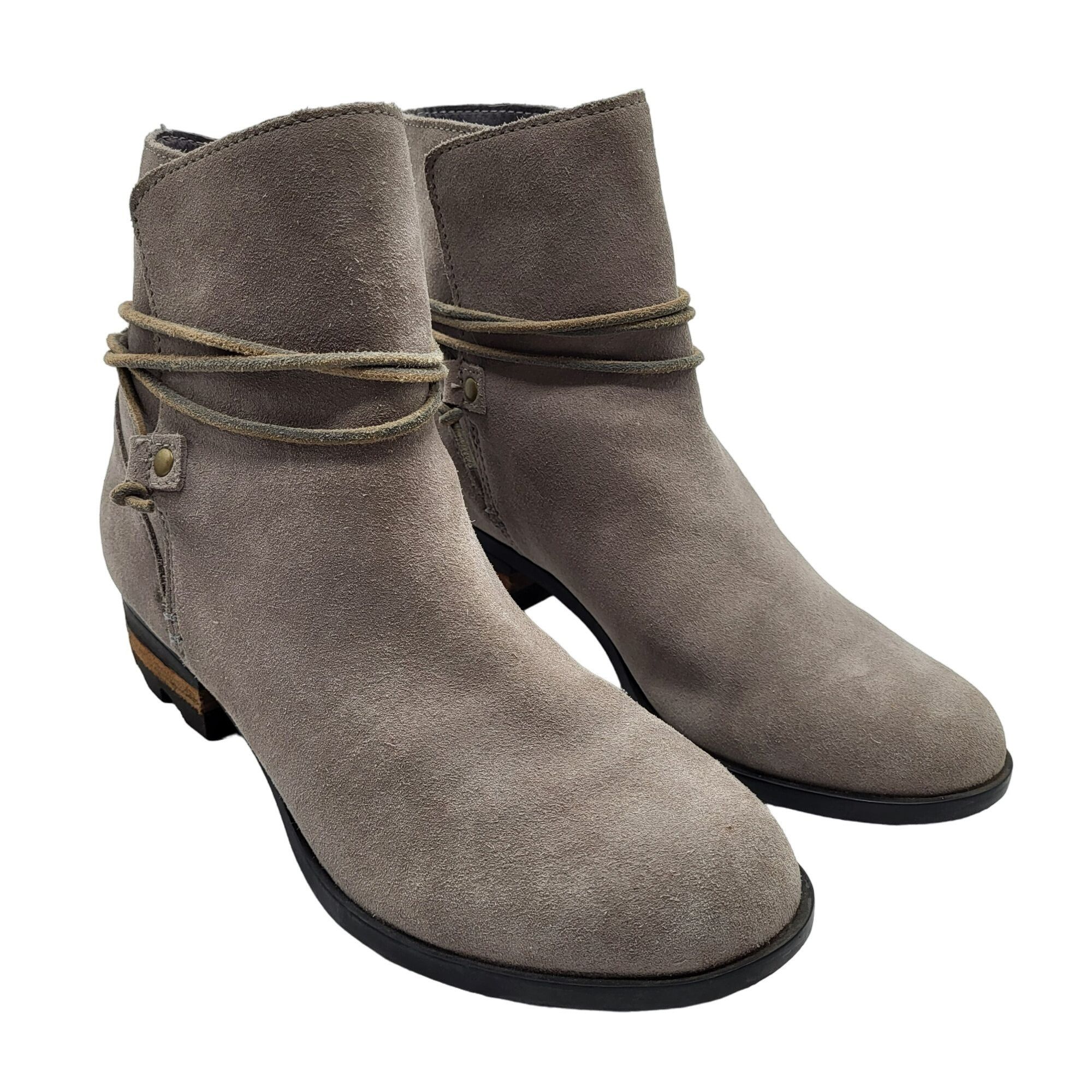 SOREL Sorel Farah Short Boot Tassel Accents Grey Suede Leather Wom Size US 8.5 / IT 38.5 - 1 Thumbnail