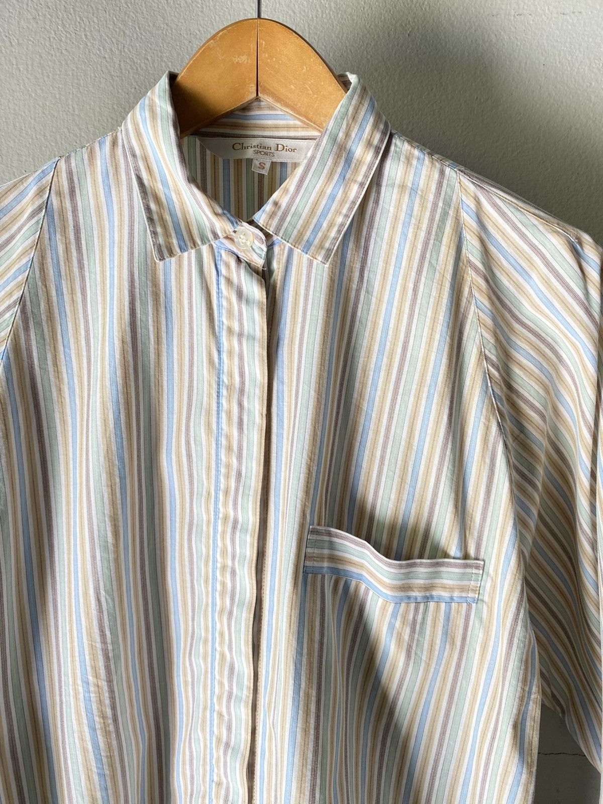 Dior Christian Dior Pastel Striped Button-Up Shirt Size ONE SIZE - 9 Thumbnail