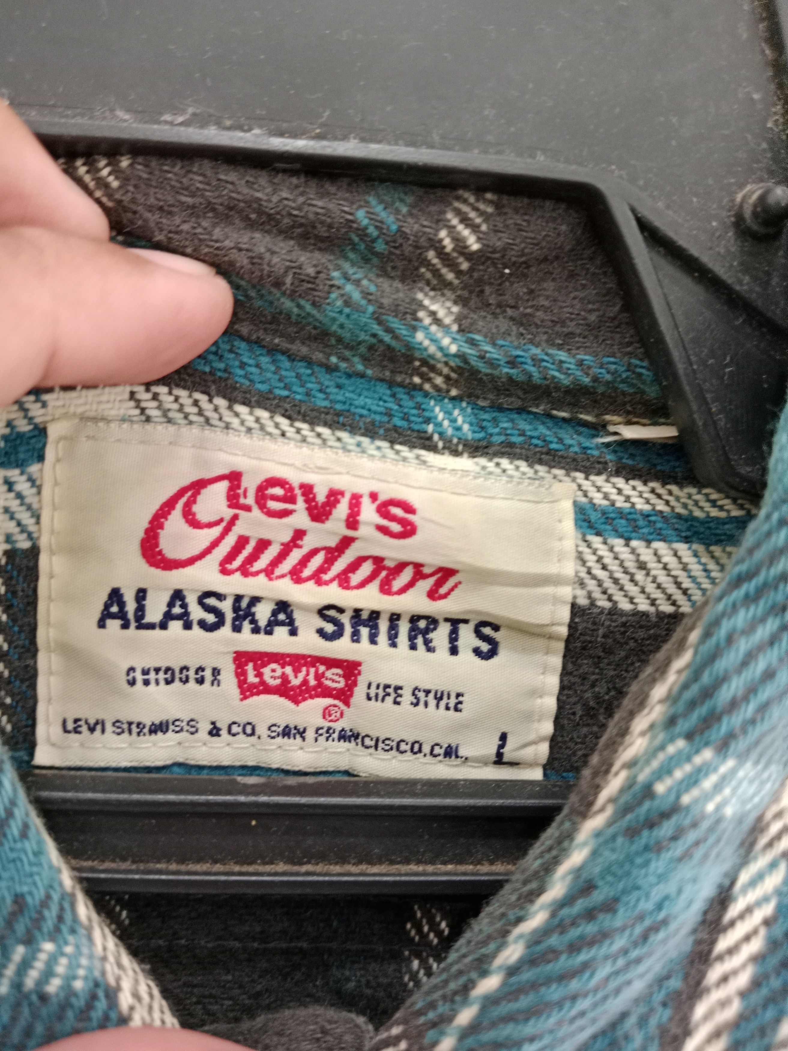 Levi's × Levi's Vintage Clothing × Vintage Vintage Levis Outdoor Alaska Shirts Plaid Double Pocket Size US L / EU 52-54 / 3 - 5 Thumbnail