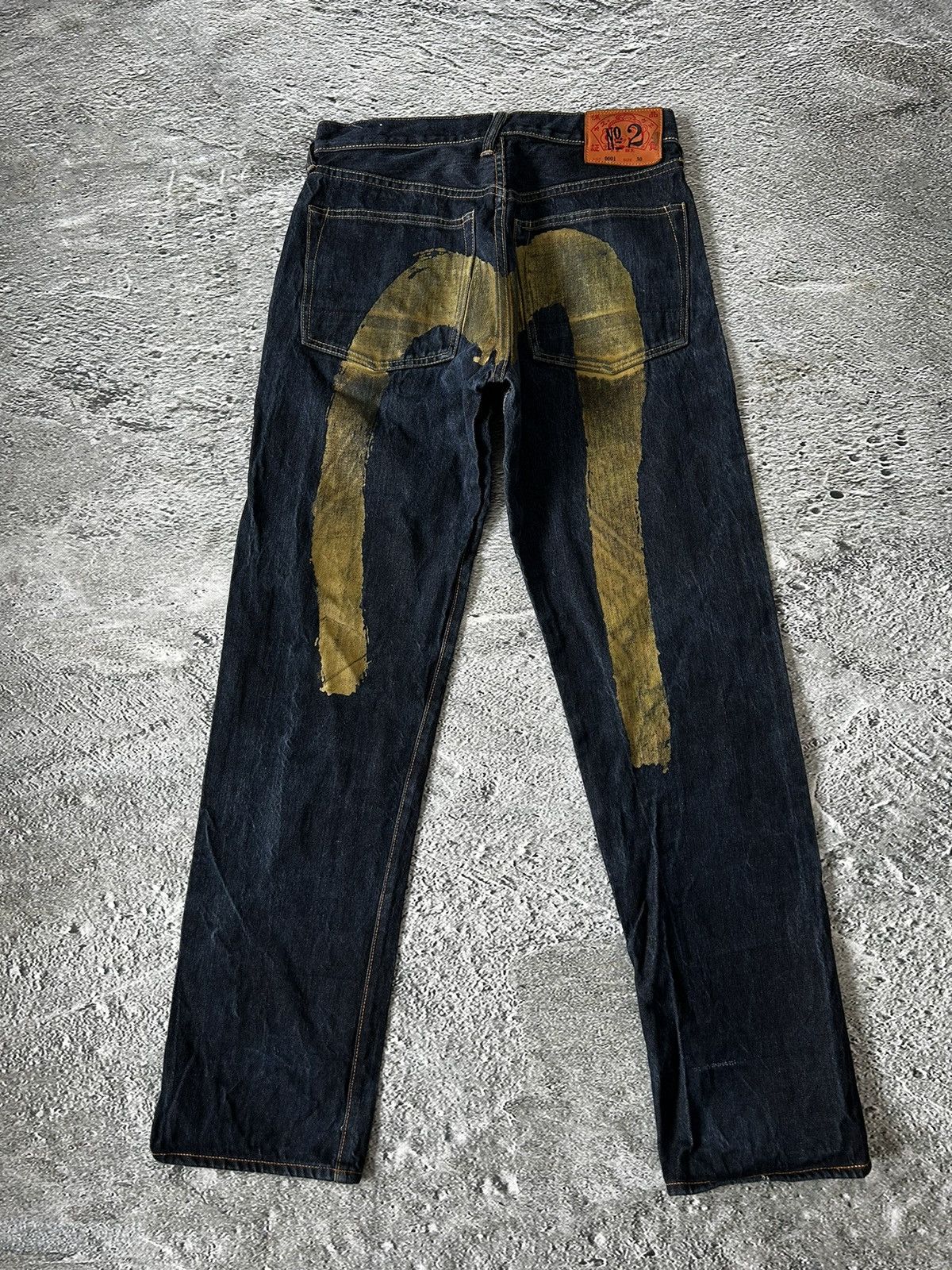 Evisu jeans daicock big logo gold selvedge denim Japan
