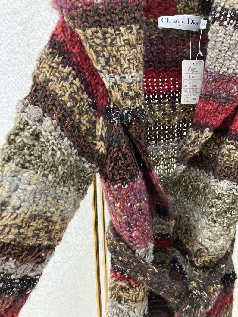 Dior Dior Colorful wool knitted coat Size XS / US 0-2 / IT 36-38 - 4 Thumbnail