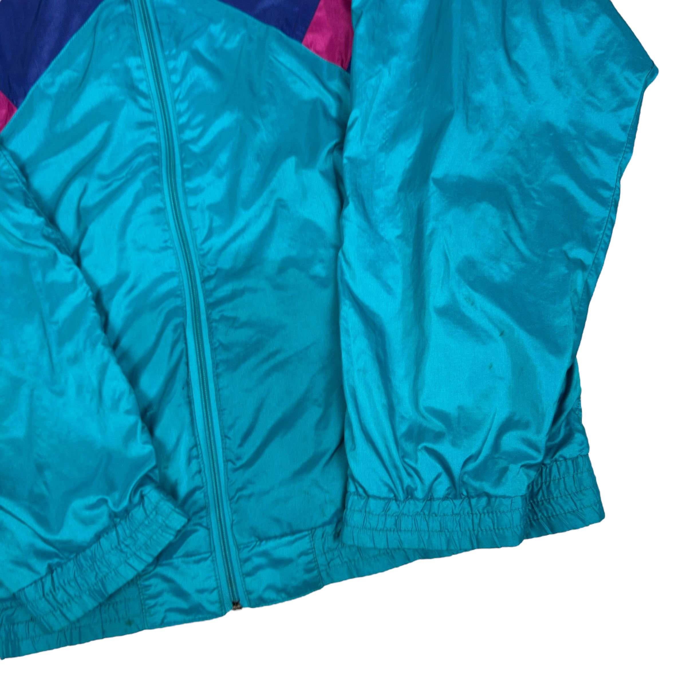 Adidas VTG Adidas Mens Aqua Long Sleeve Full Zip Windbreaker Jacket Size US L / EU 52-54 / 3 - 12 Thumbnail
