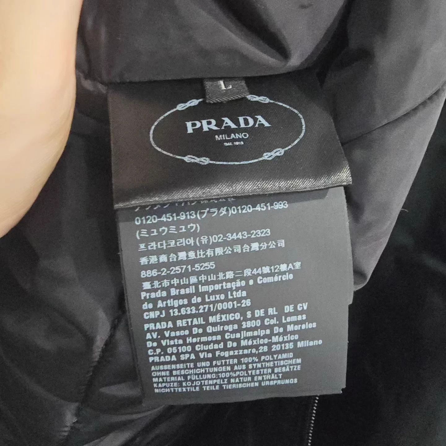 Prada PRADA fur collar triangle logo long down coat L Size L / US 10 / IT 46 - 4 Thumbnail
