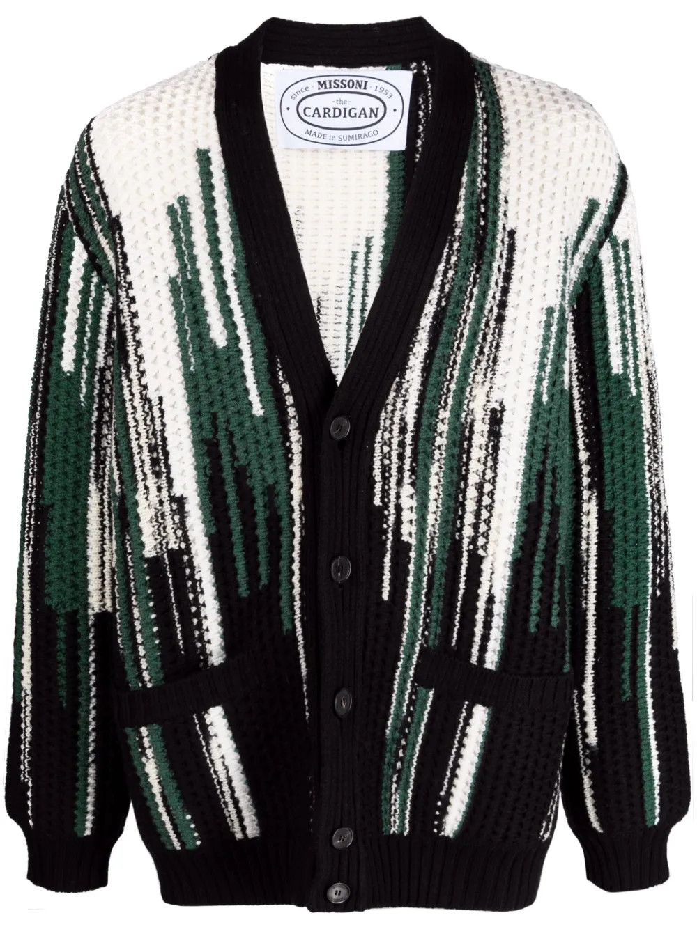 Missoni o1mle1025 Graphic Print Buttoned Cardigan in Multicolor Size US L / EU 52-54 / 3 - 1 Thumbnail