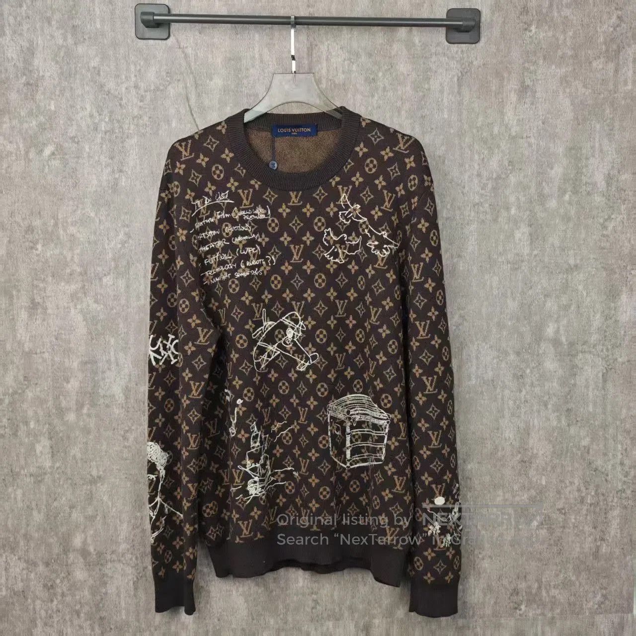 louis vuitton brown sweatshirt for men.