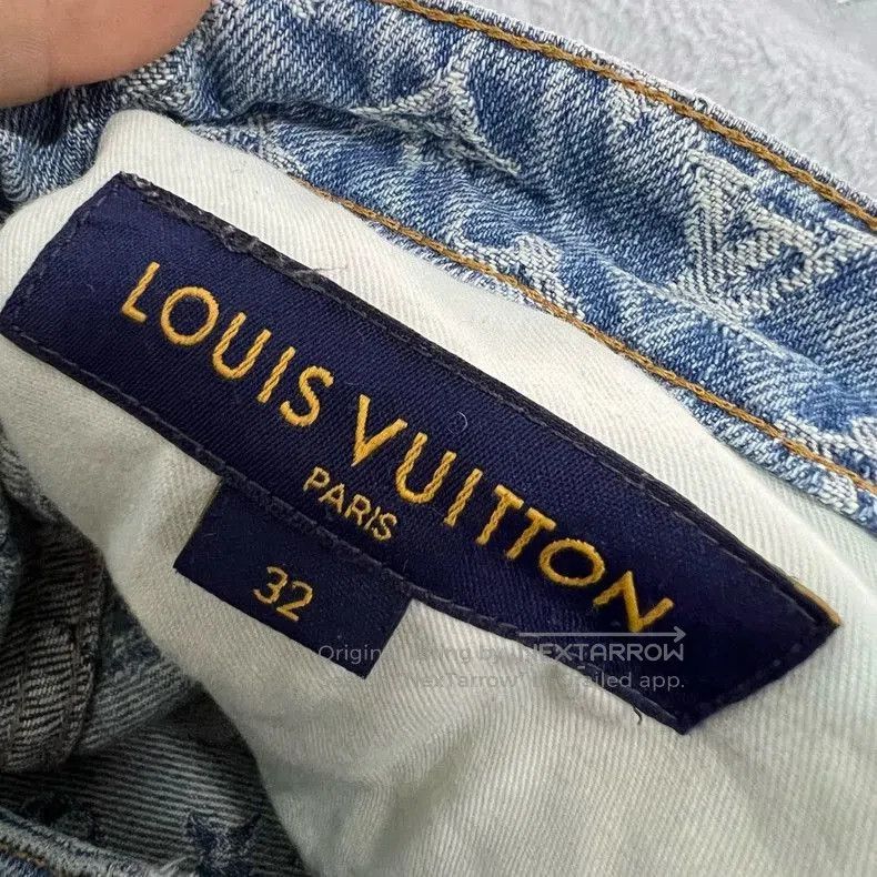Louis Vuitton Louis Vuitton Logo Print Denim Pants. Size US 32 / EU 48 - 3 Thumbnail