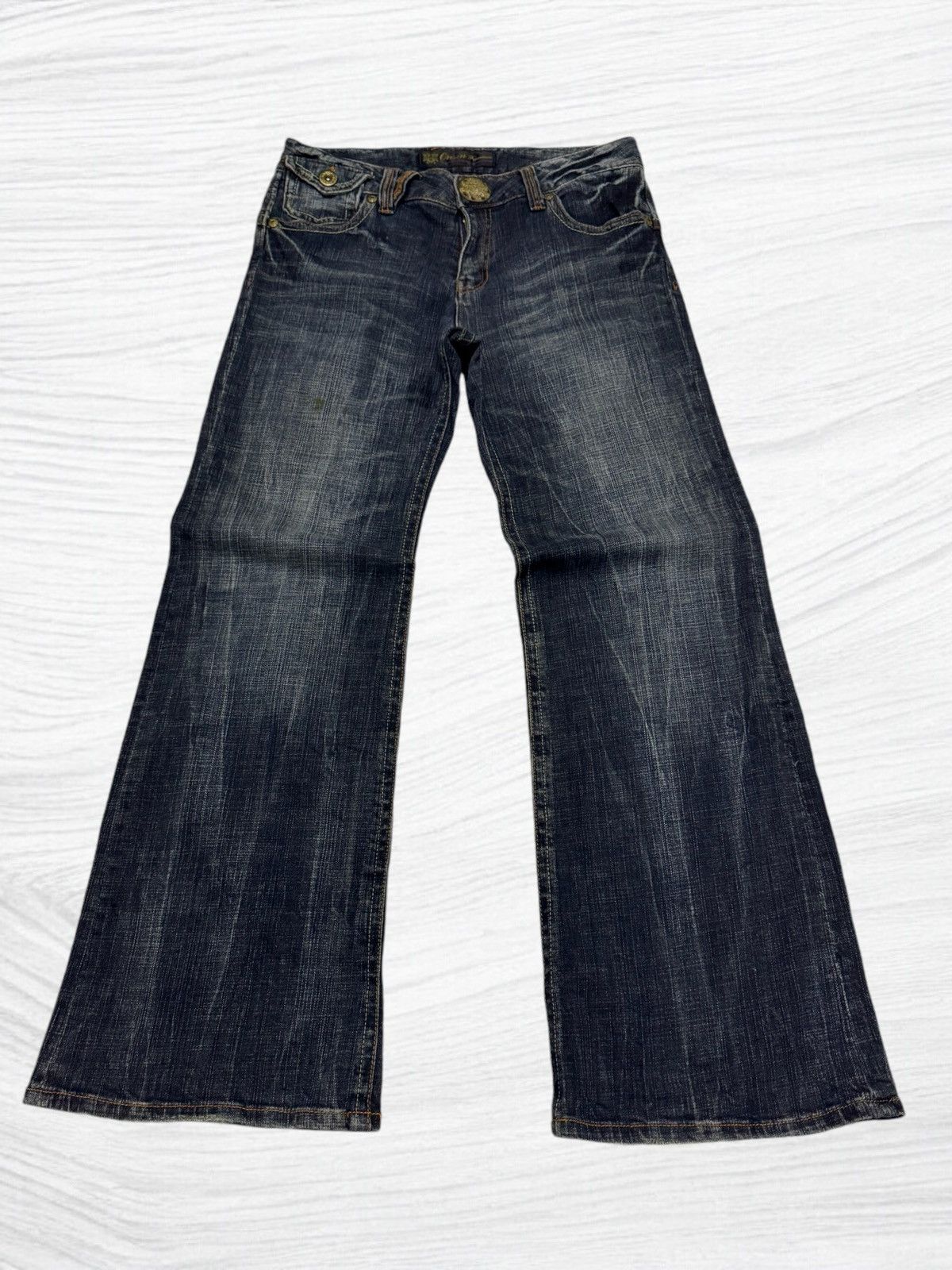 Hysteric Glamour × Le Grande Bleu (L.G.B.) × Vintage FLARE ORIRIN DENIM EMBROIDERY BOOT CUT DENIM Size US 31 - 2 Thumbnail
