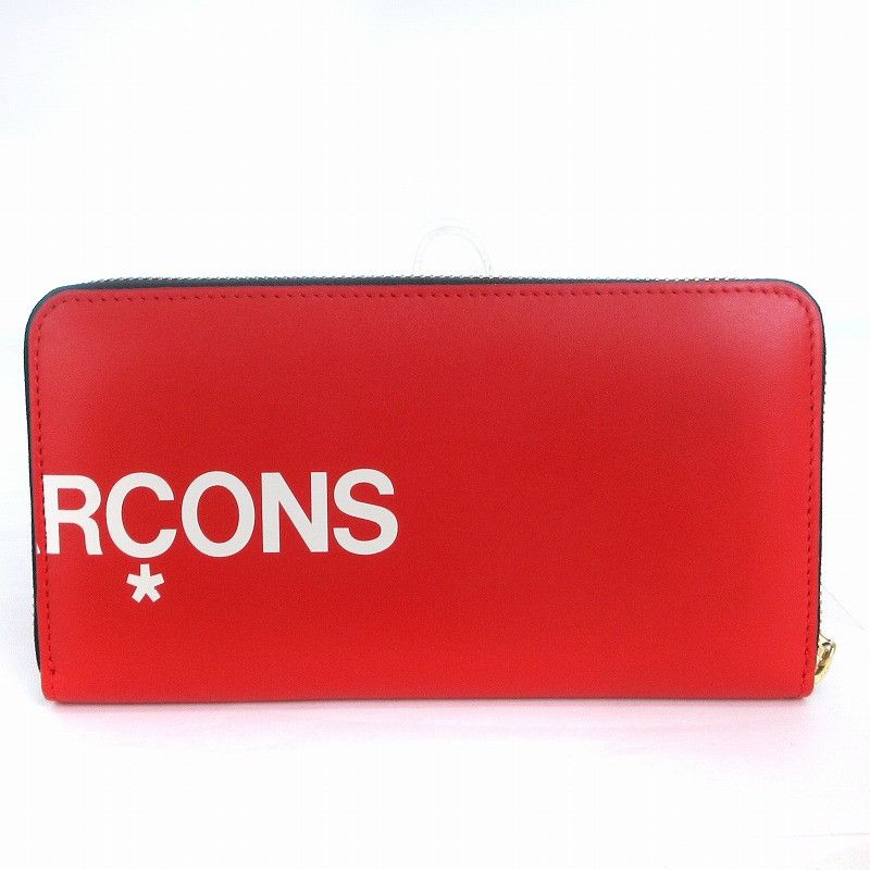 Comme des Garcons Wallet HUGE LOGO Long Round zip Leather Red Size ONE SIZE - 3 Thumbnail