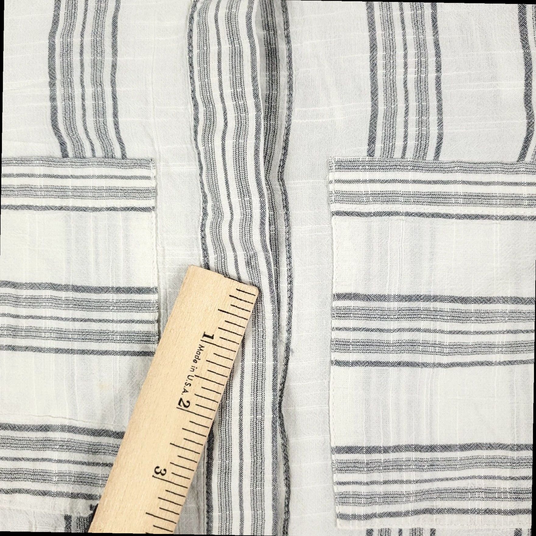Tommy Hilfiger Tommy Hilfiger Women's Gray Striped Long Sleeve Button Up Shirt Medium Size M / US 6-8 / IT 42-44 - 6 Thumbnail