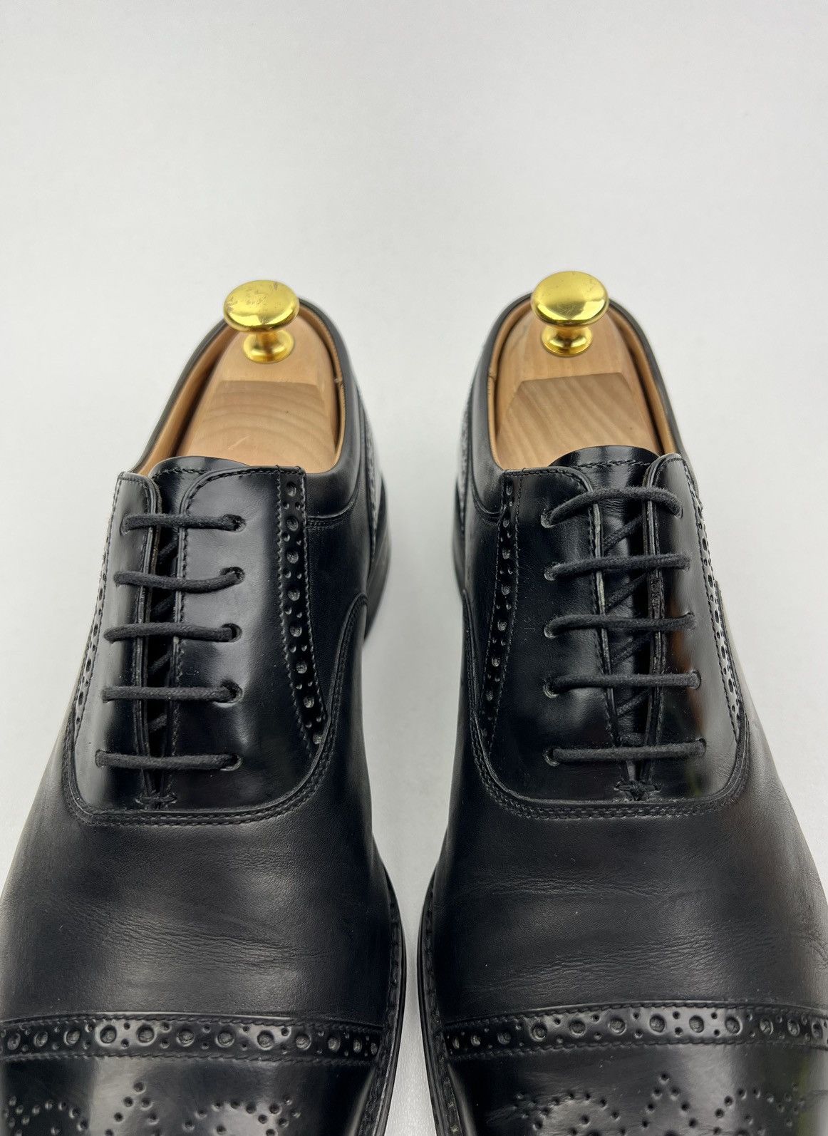 Loake LOAKE Oxfords Leather Shoes Lace Up Woodstock Black Men’s Size US 8.5 / EU 41-42 - 4 Thumbnail