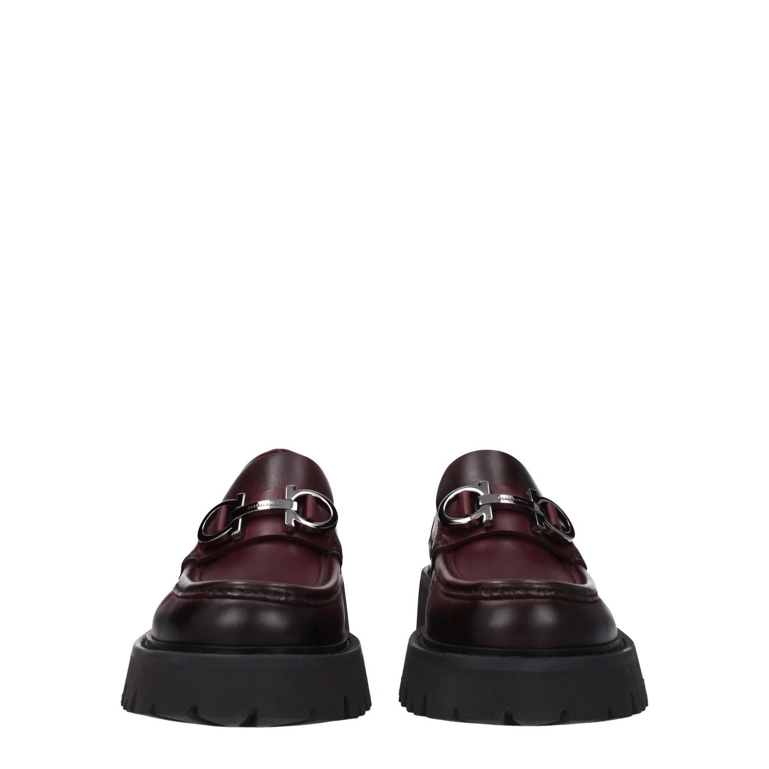 Salvatore Ferragamo o1s1rm0724 Leather Loafers in Burgundy Size US 10 / EU 43 - 3 Thumbnail